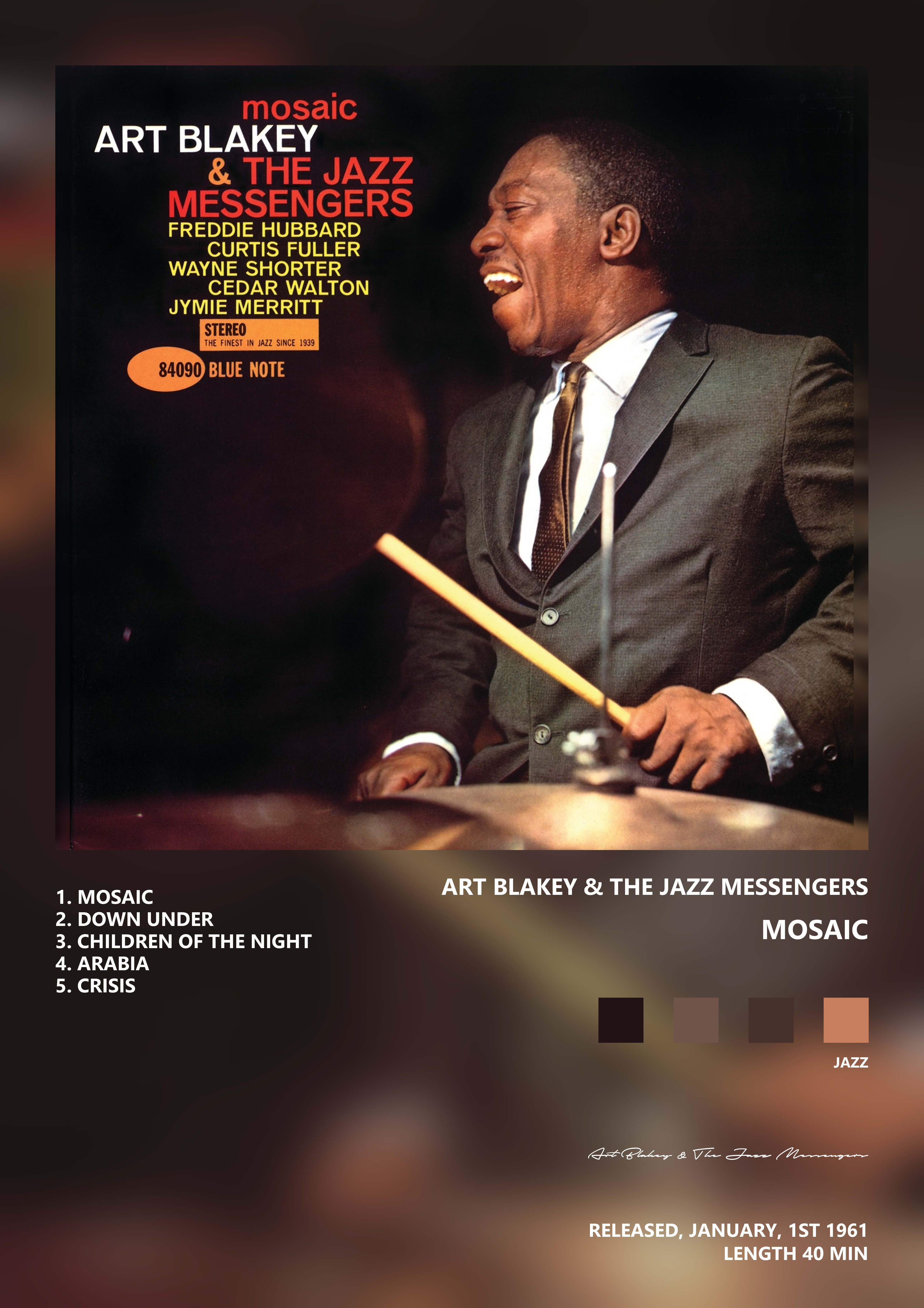Music poster: Art Blakey The Jazz Messengers - Mosaic
