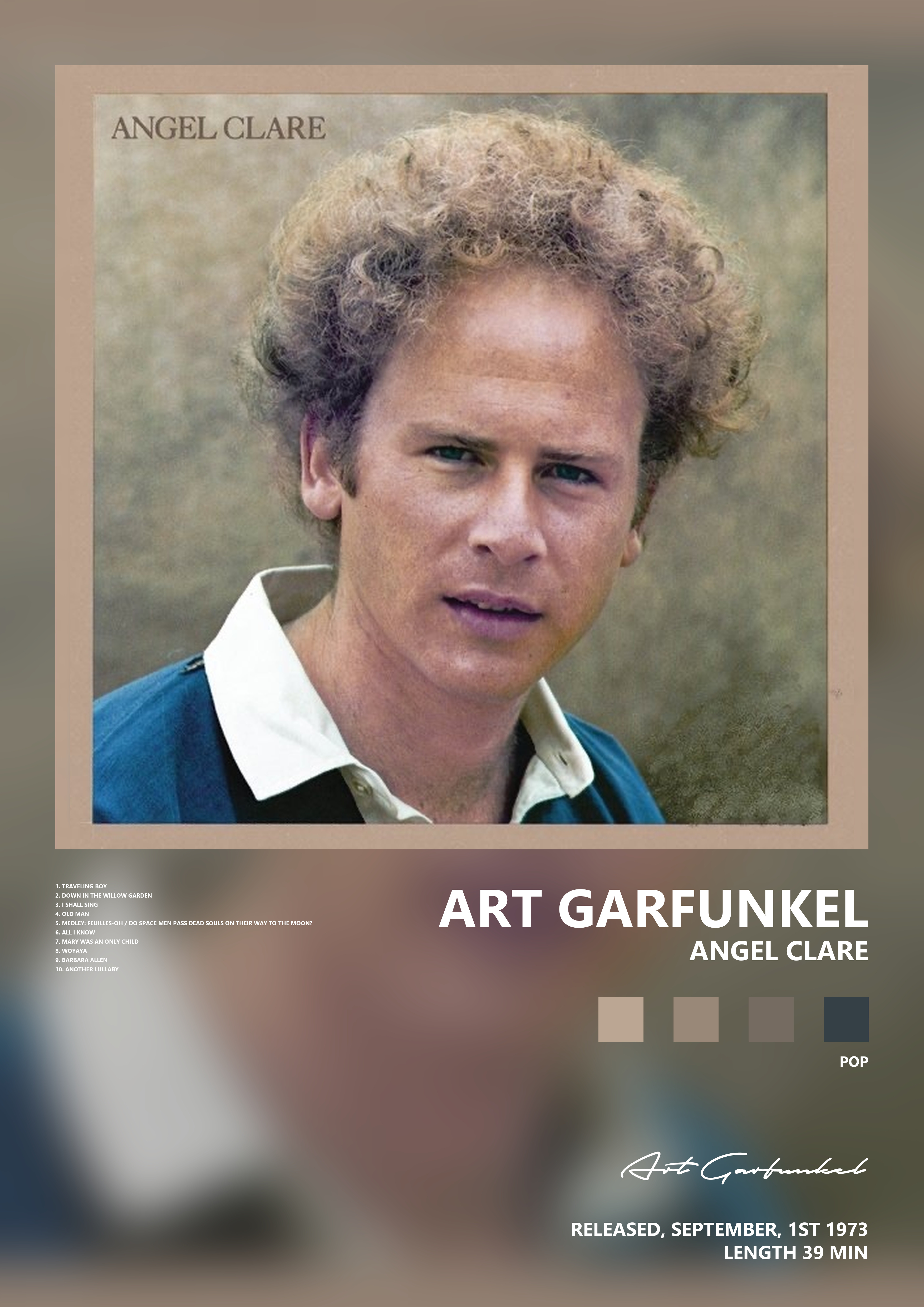 Music poster: Art Garfunkel - Angel Clare