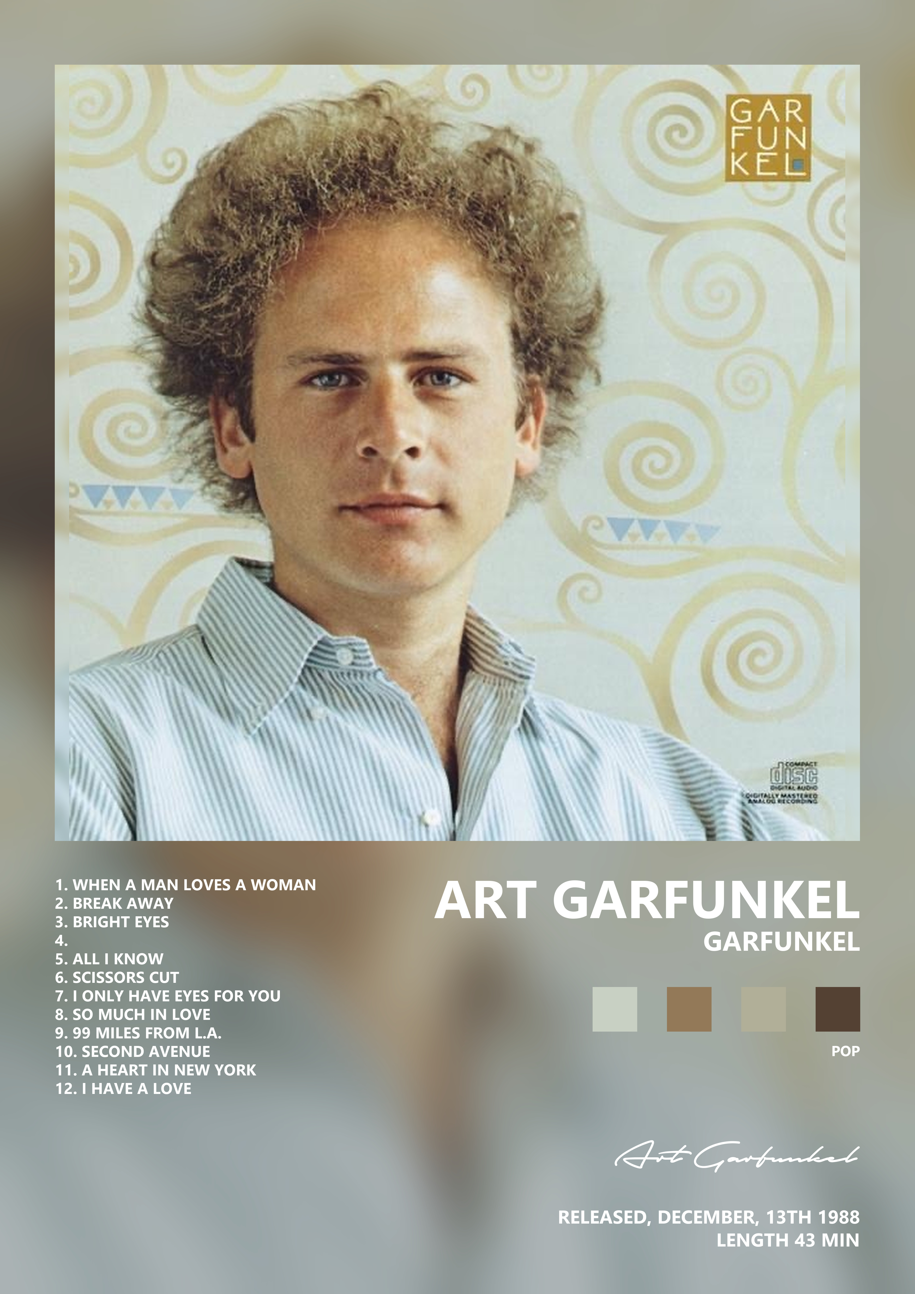 Music poster: Art Garfunkel - Garfunkel