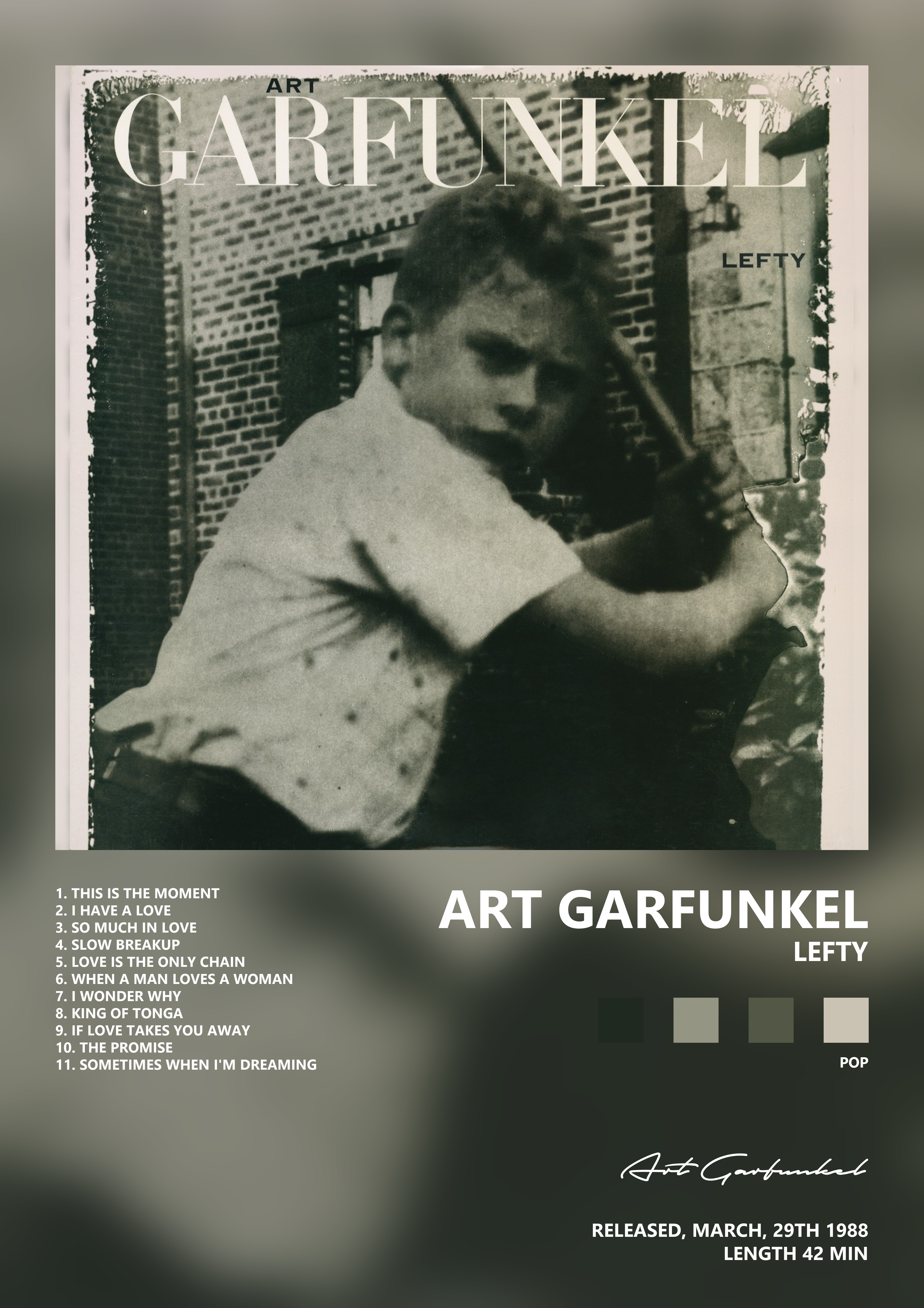 Music poster: Art Garfunkel - Lefty