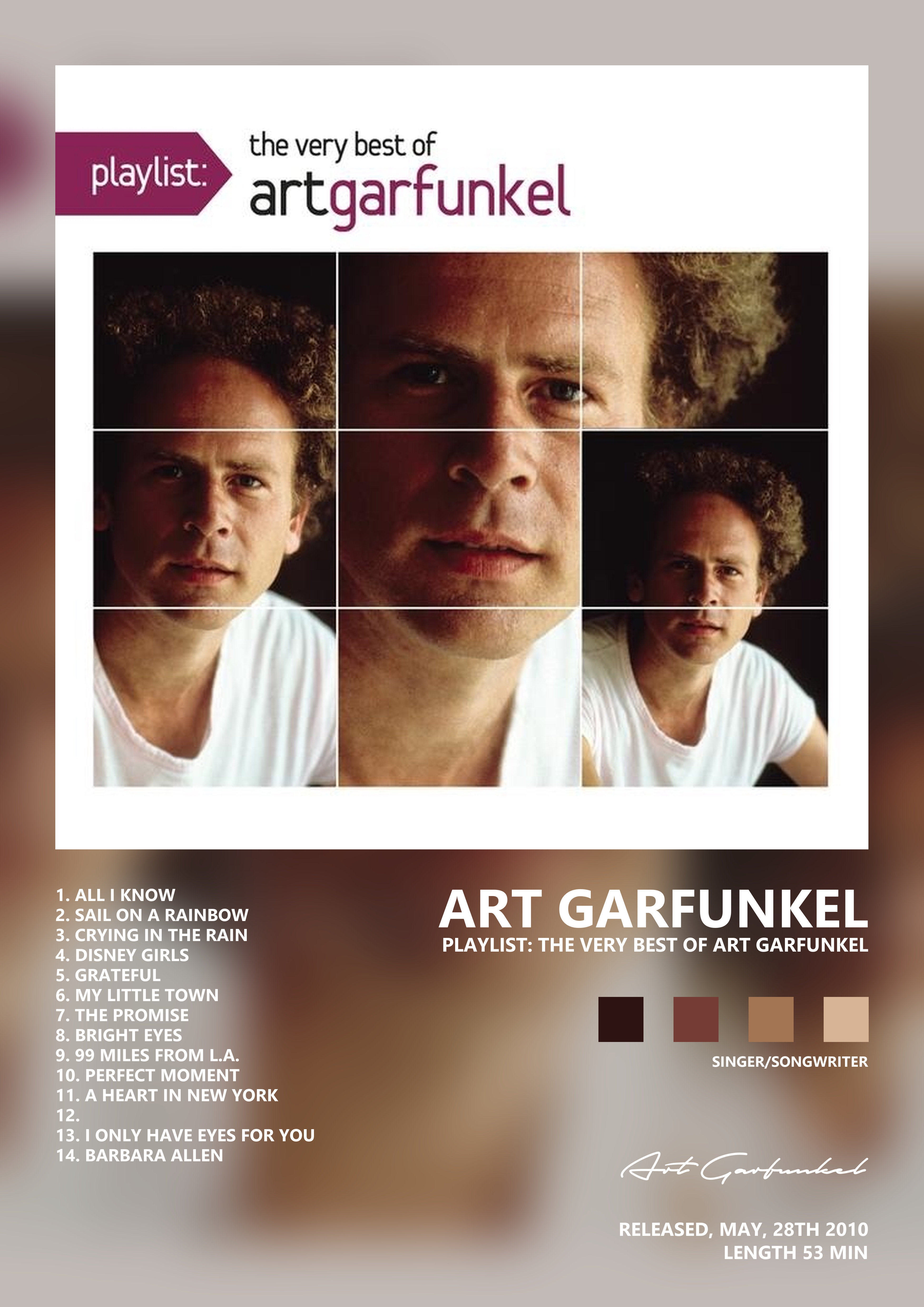 Music poster: Art Garfunkel - Playlist The Very Best of Art Garfunkel