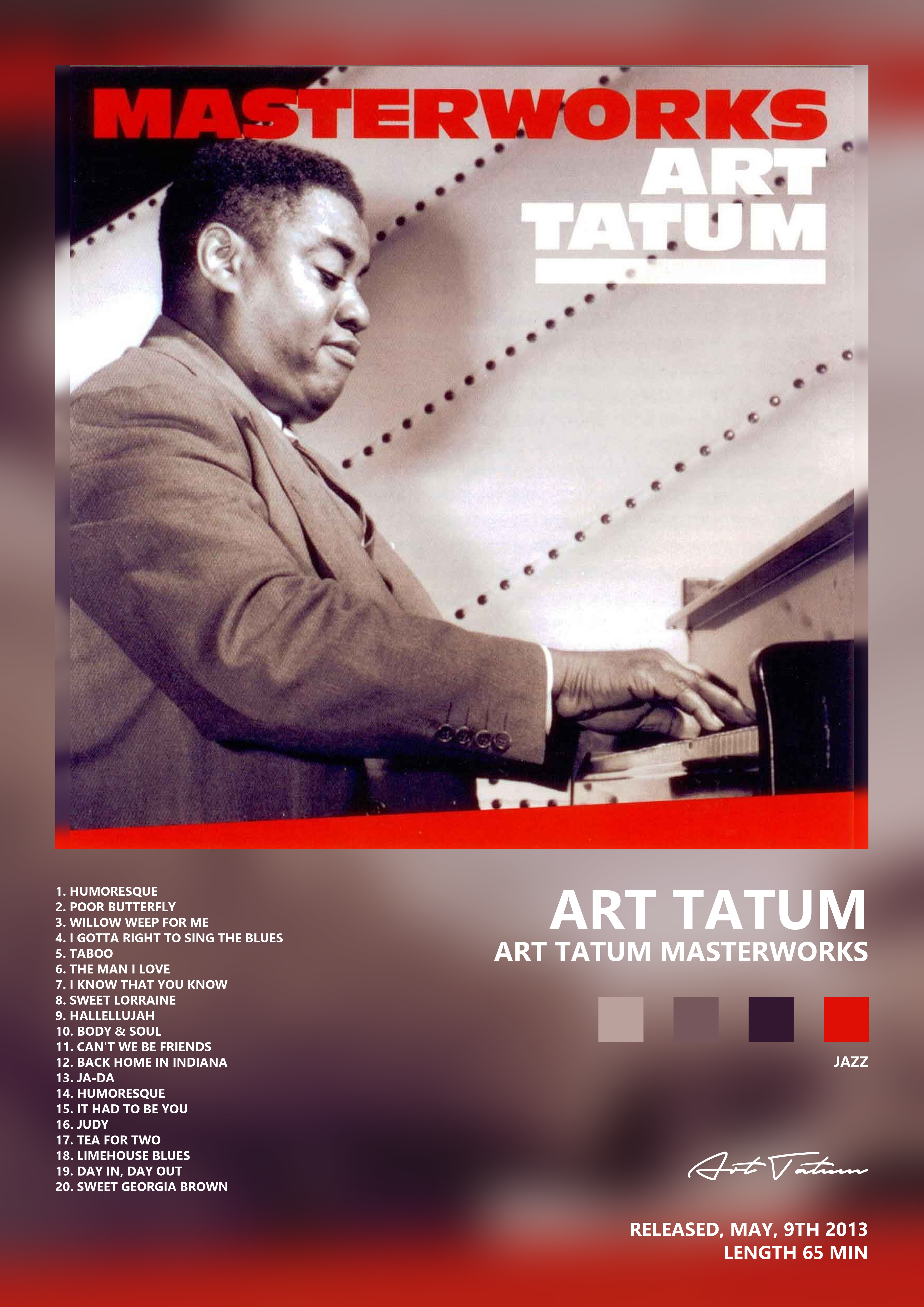 Music poster: Art Tatum - Art Tatum Masterworks