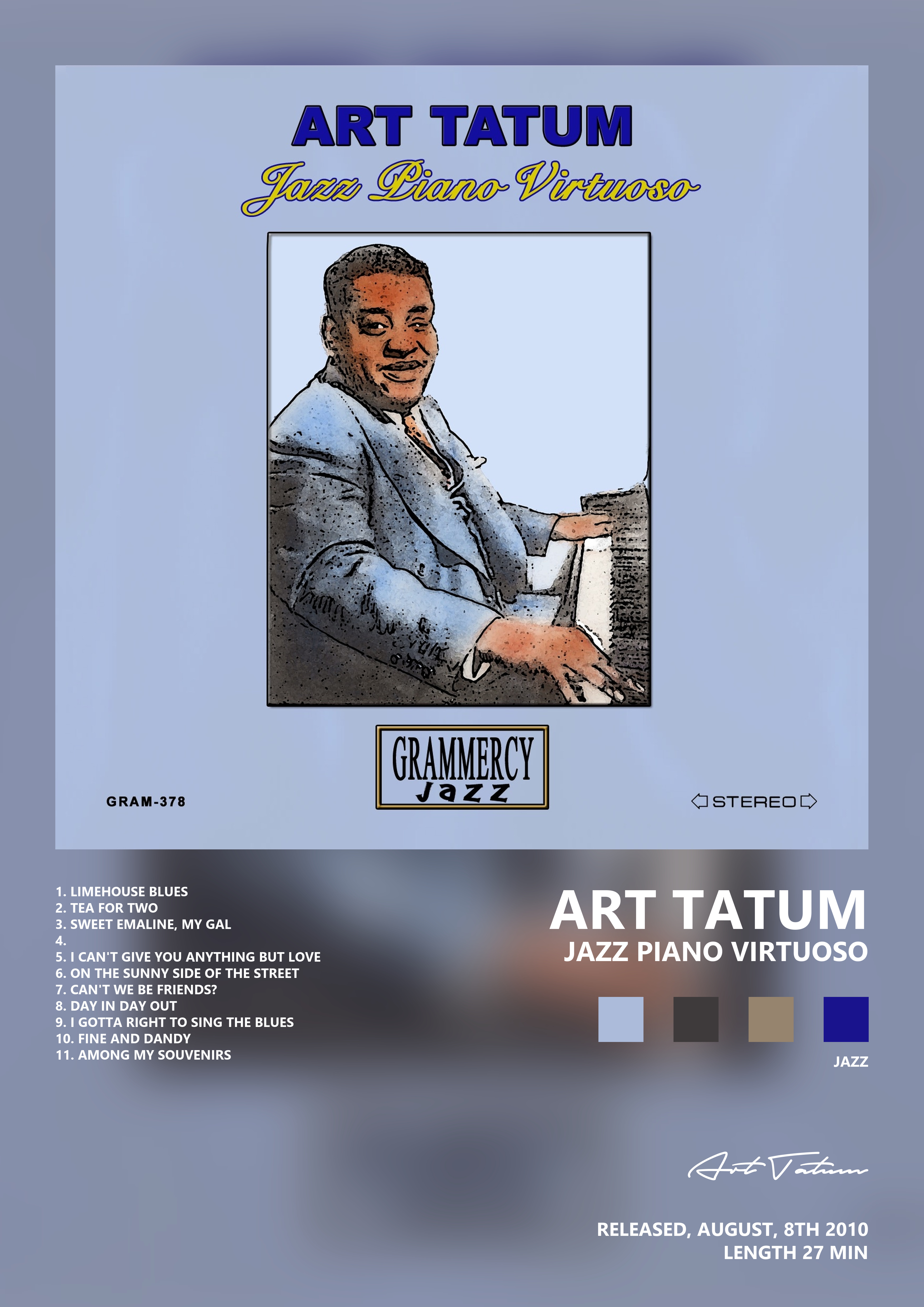 Music poster: Art Tatum - Jazz Piano Virtuoso