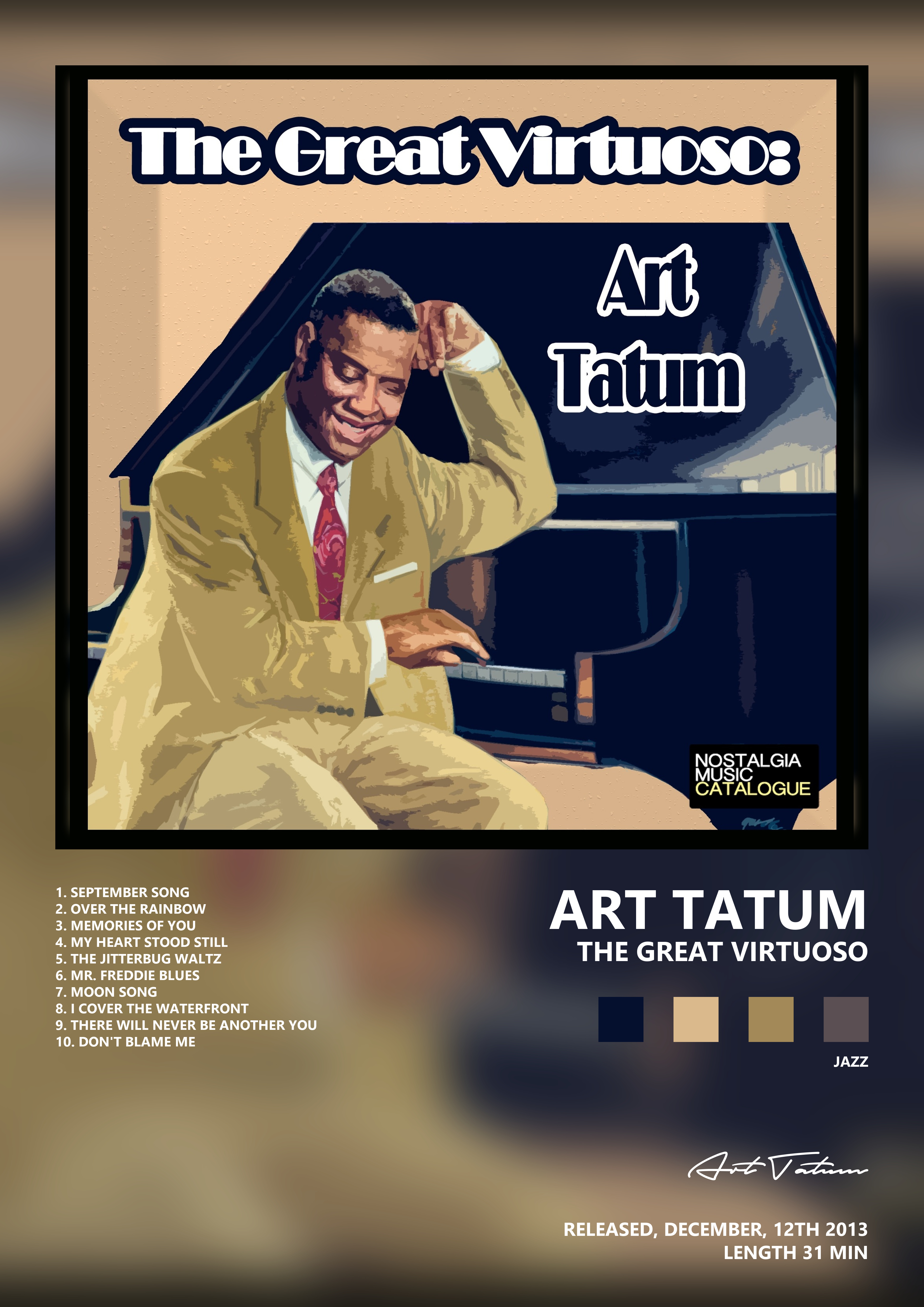 Music poster: Art Tatum - The Great Virtuoso