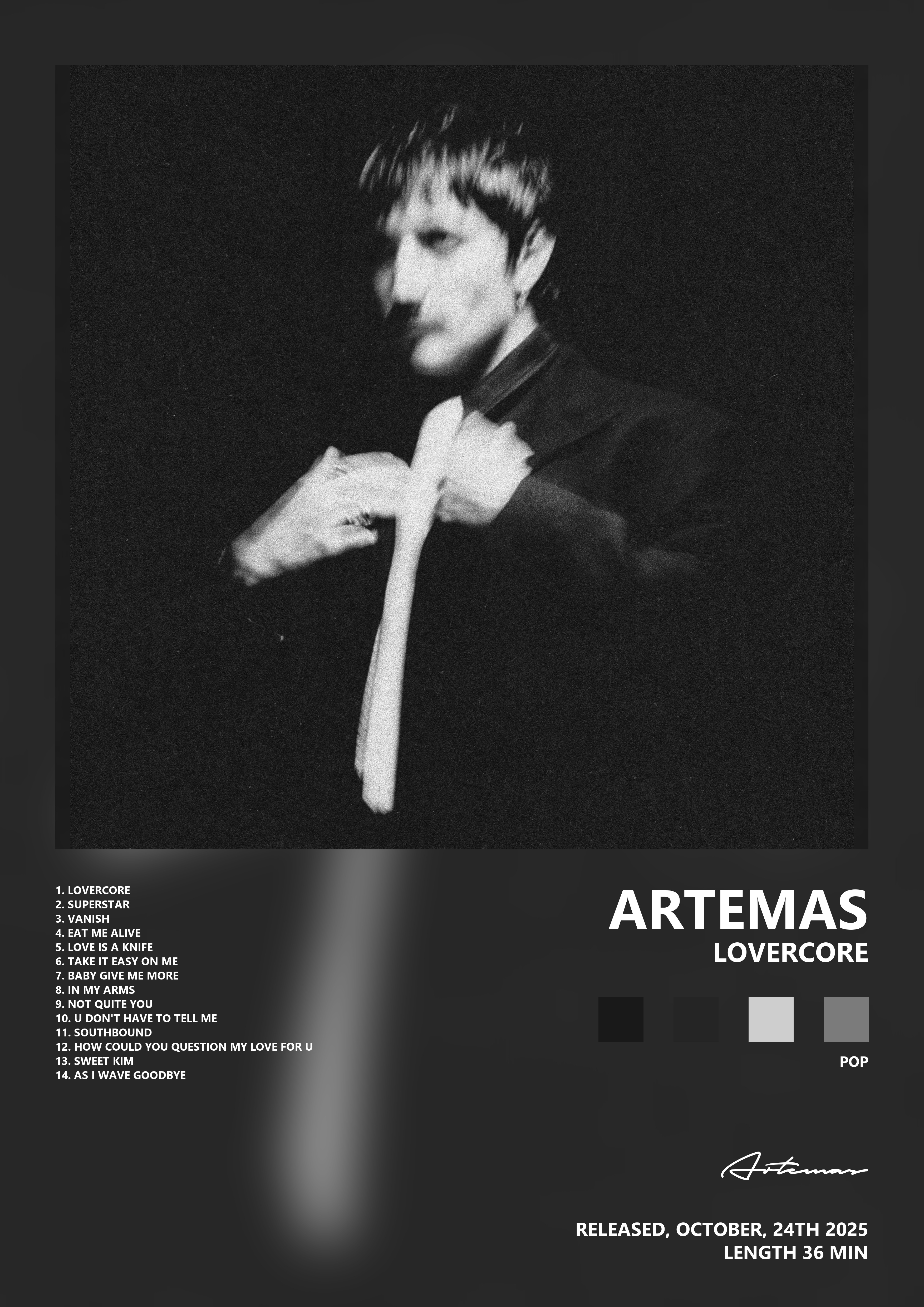 Music poster: Artemas - LOVERCORE