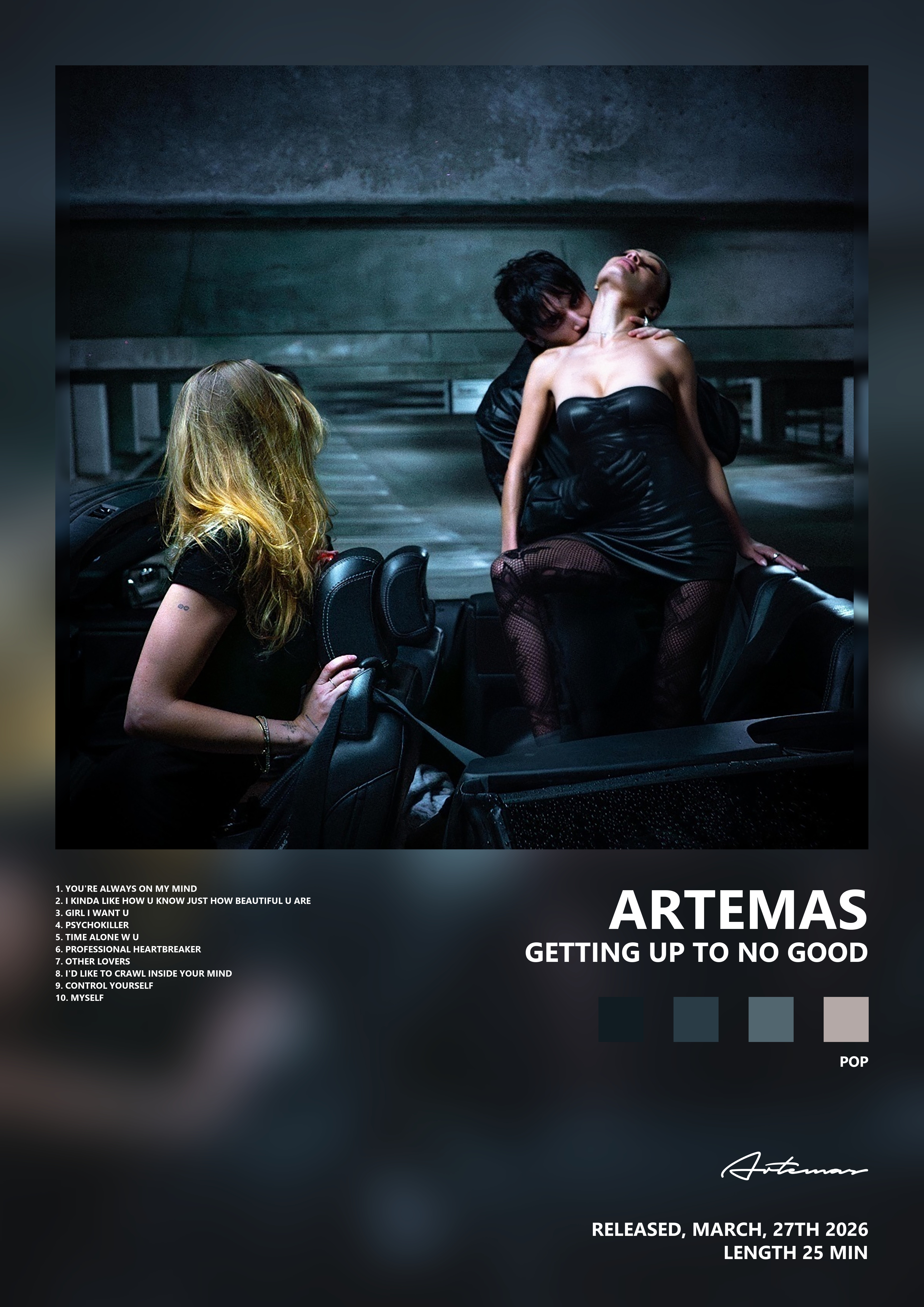 Music poster: Artemas - getting up to no good