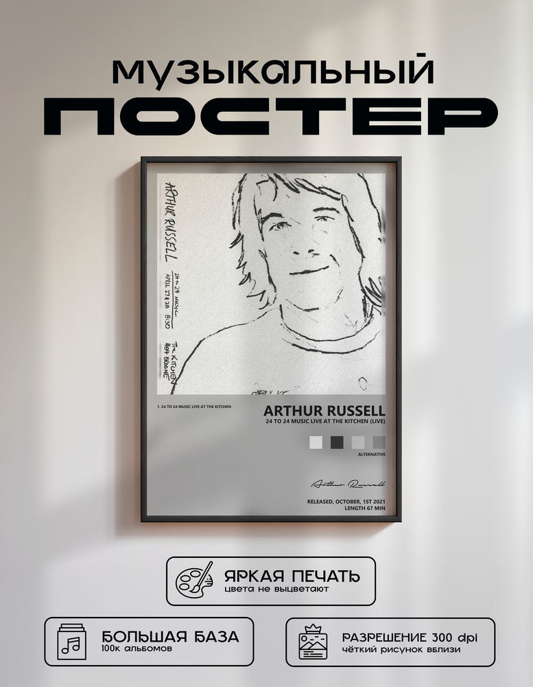 Music poster: Arthur Russell - 24 to 24 Music Live at the Kitchen Live
