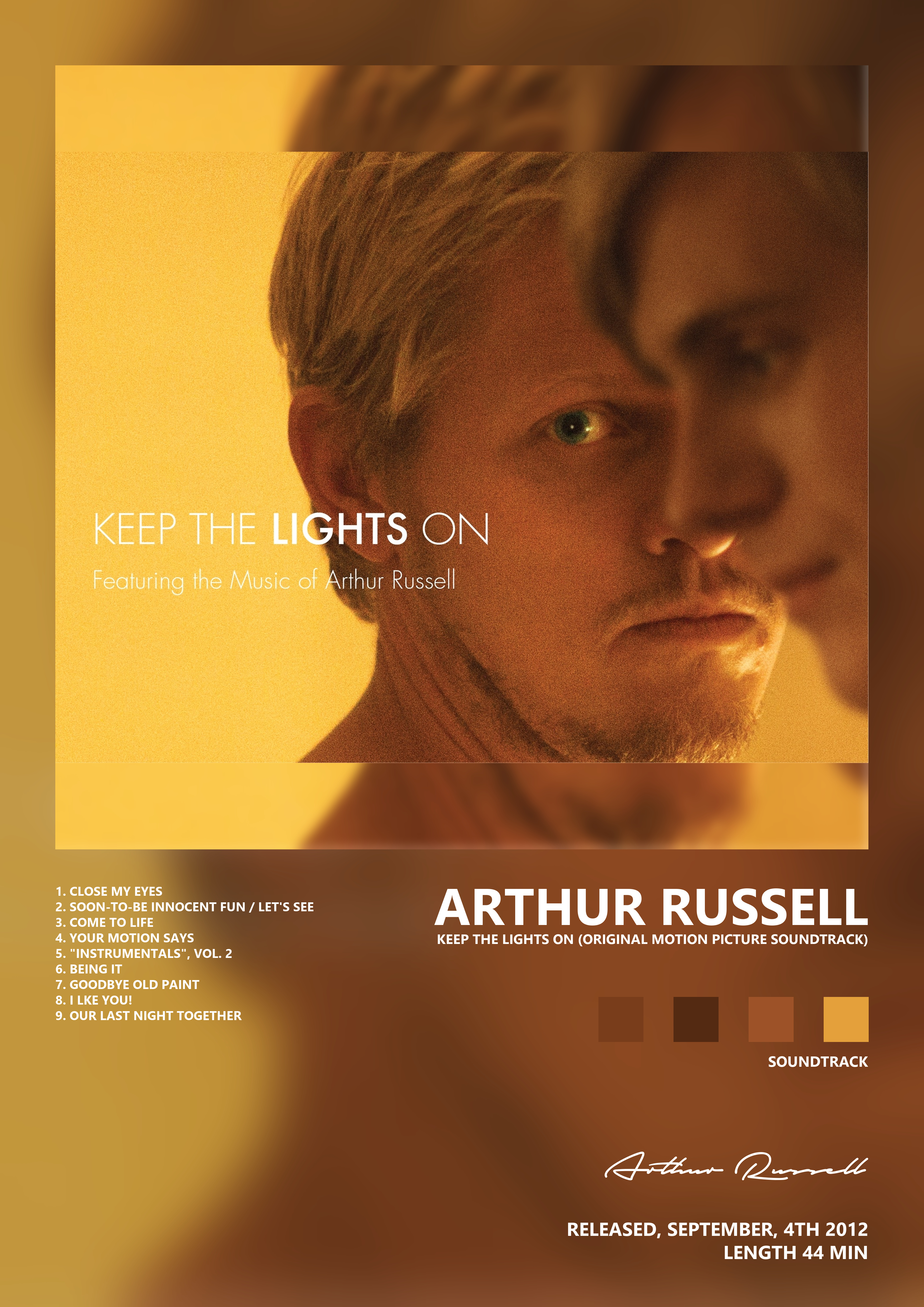 Music poster: Arthur Russell - Keep the Lights On Original Motion Picture Soundtrack