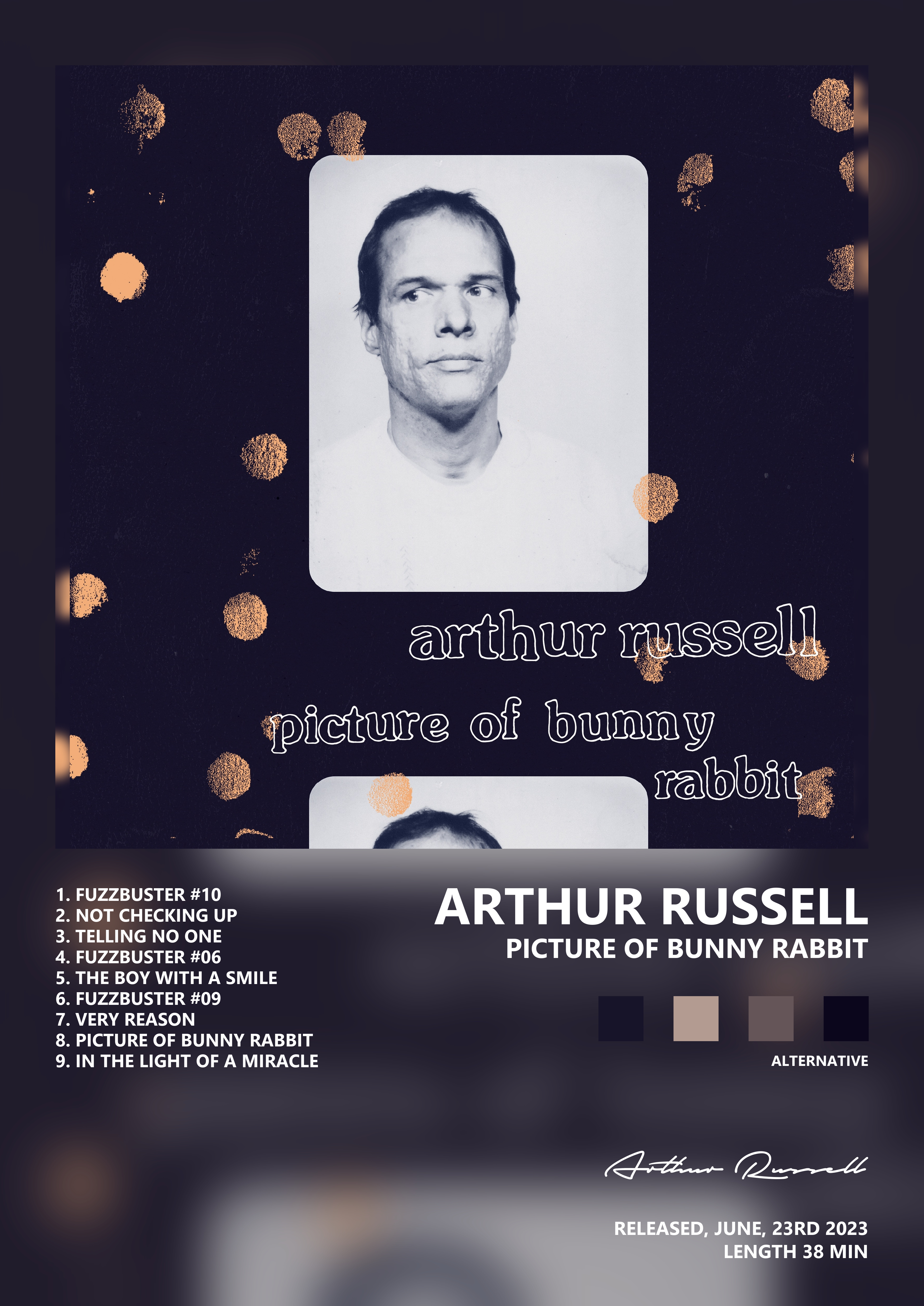 Music poster: Arthur Russell - Picture of Bunny Rabbit