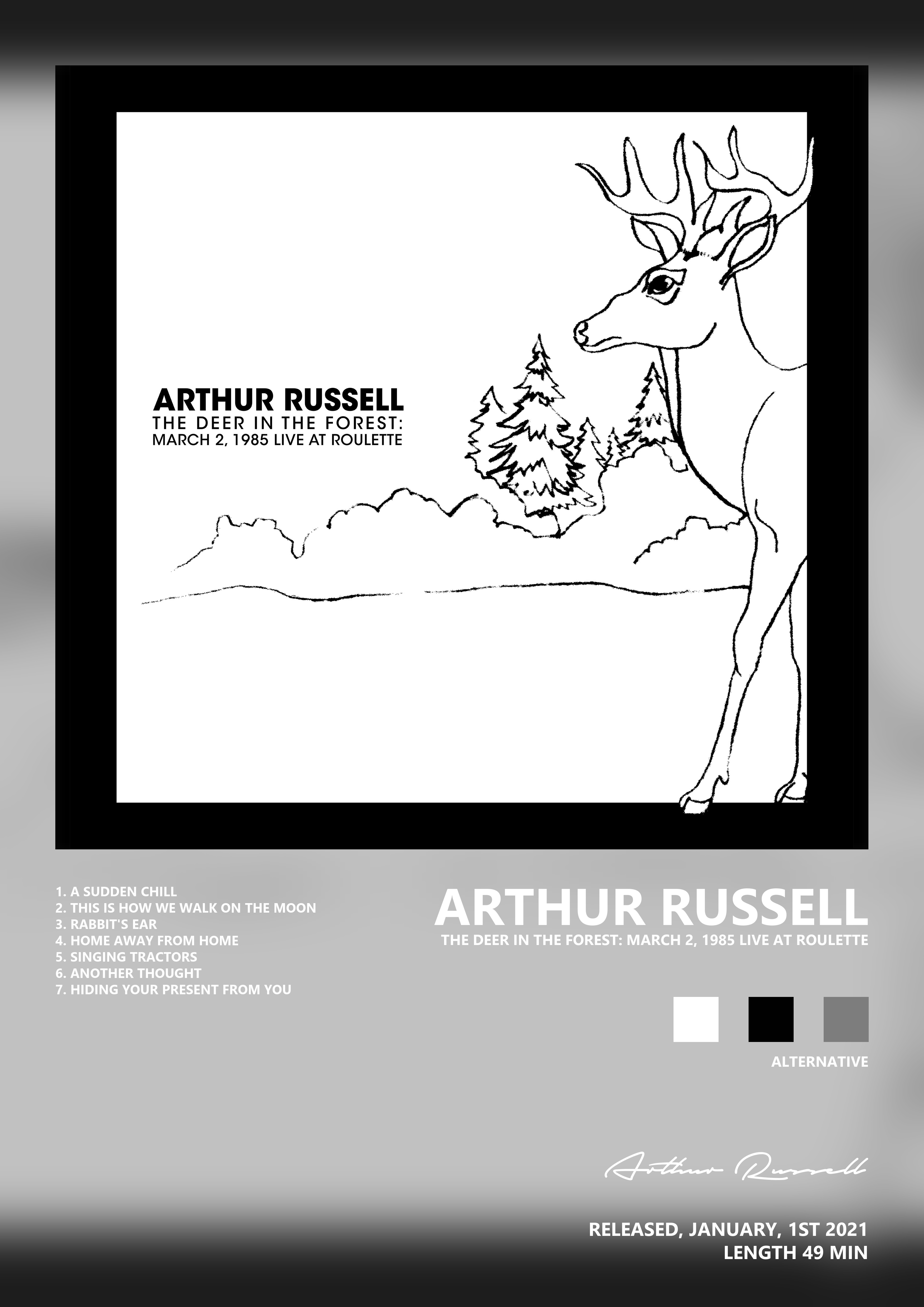 Music poster: Arthur Russell - The Deer In the Forest March 2 1985 Live at Roulette