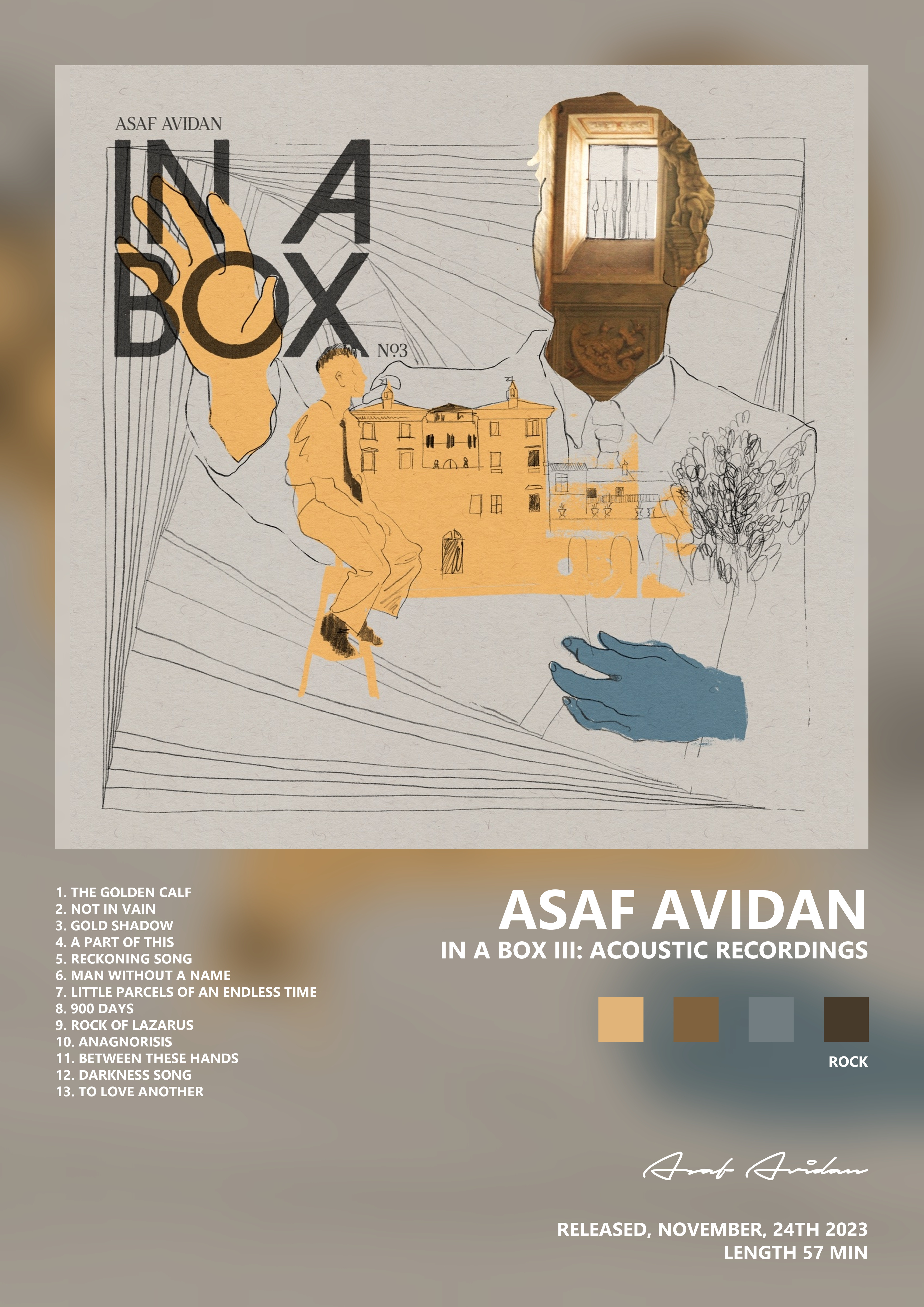 Music poster: Asaf Avidan - In A Box III Acoustic Recordings