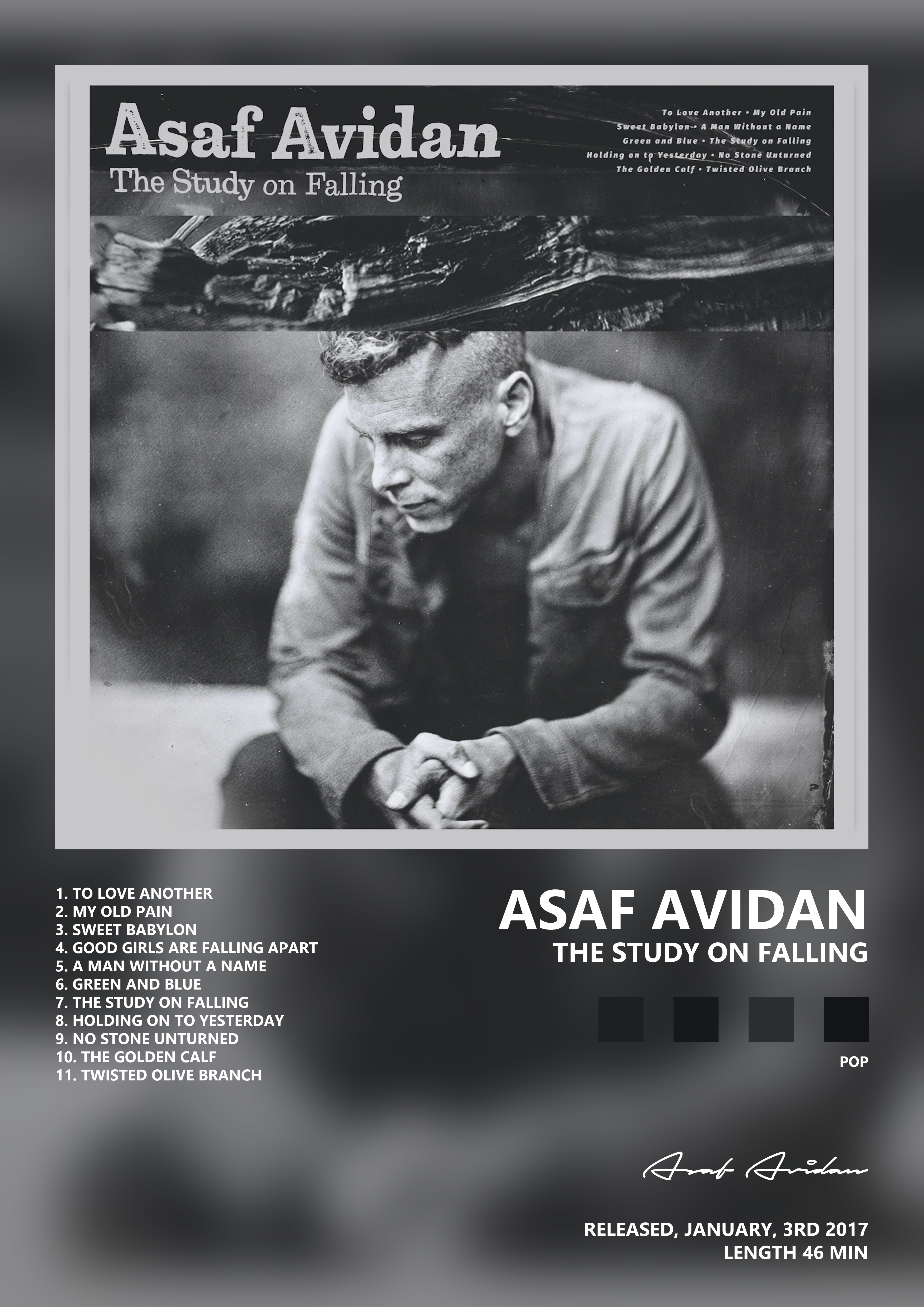 Music poster: Asaf Avidan - The Study On Falling