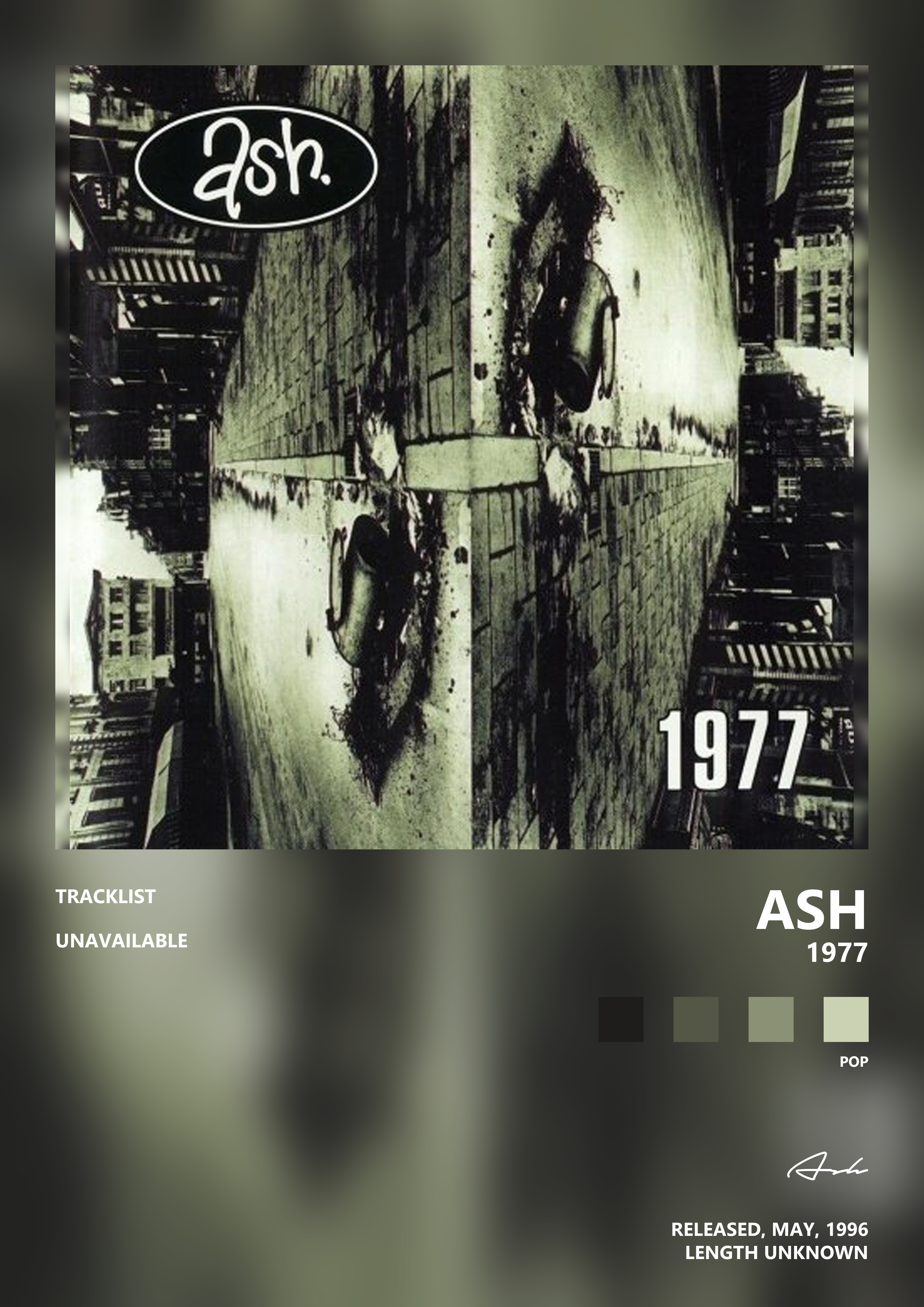 Music poster: Ash - 1977