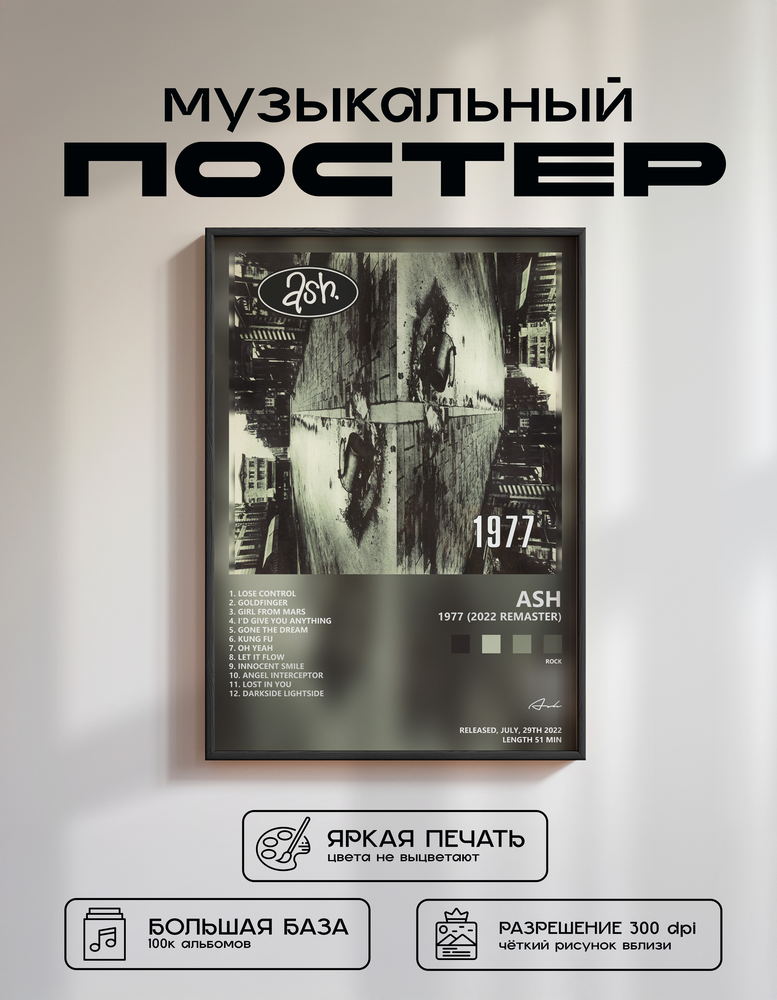 Music poster: Ash - 1977 2022 Remaster