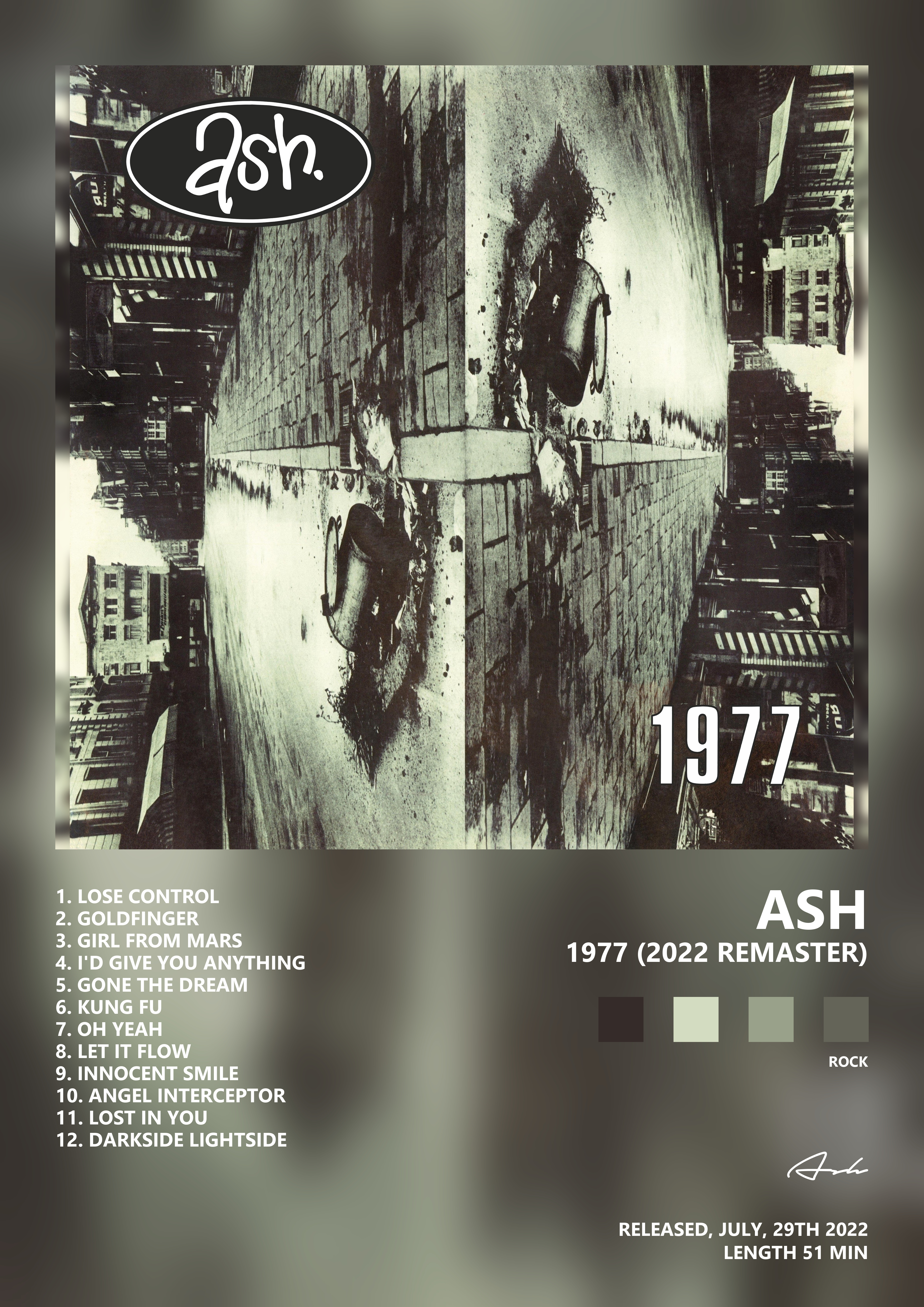 Music poster: Ash - 1977 2022 Remaster