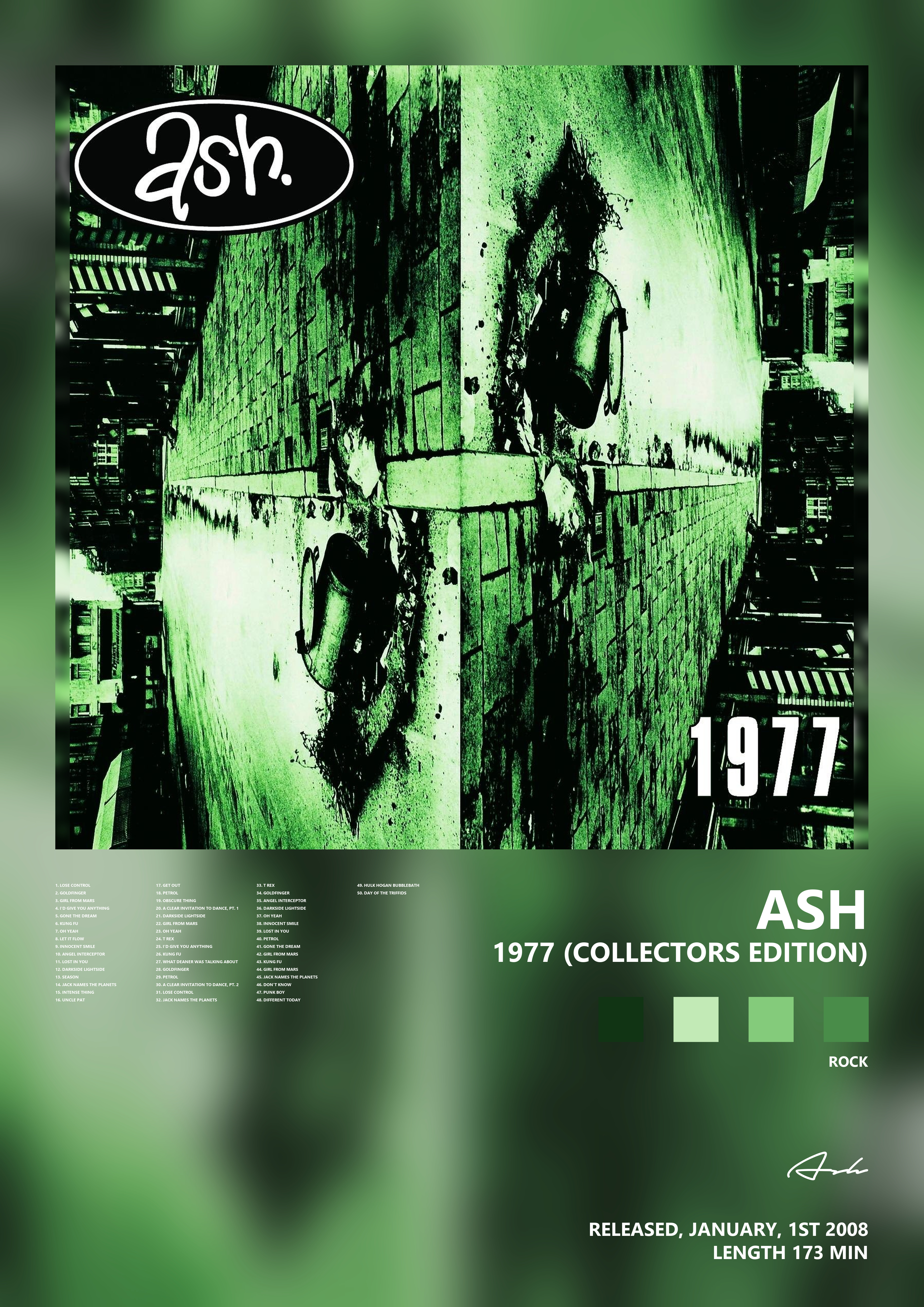 Music poster: Ash - 1977 Collectors Edition