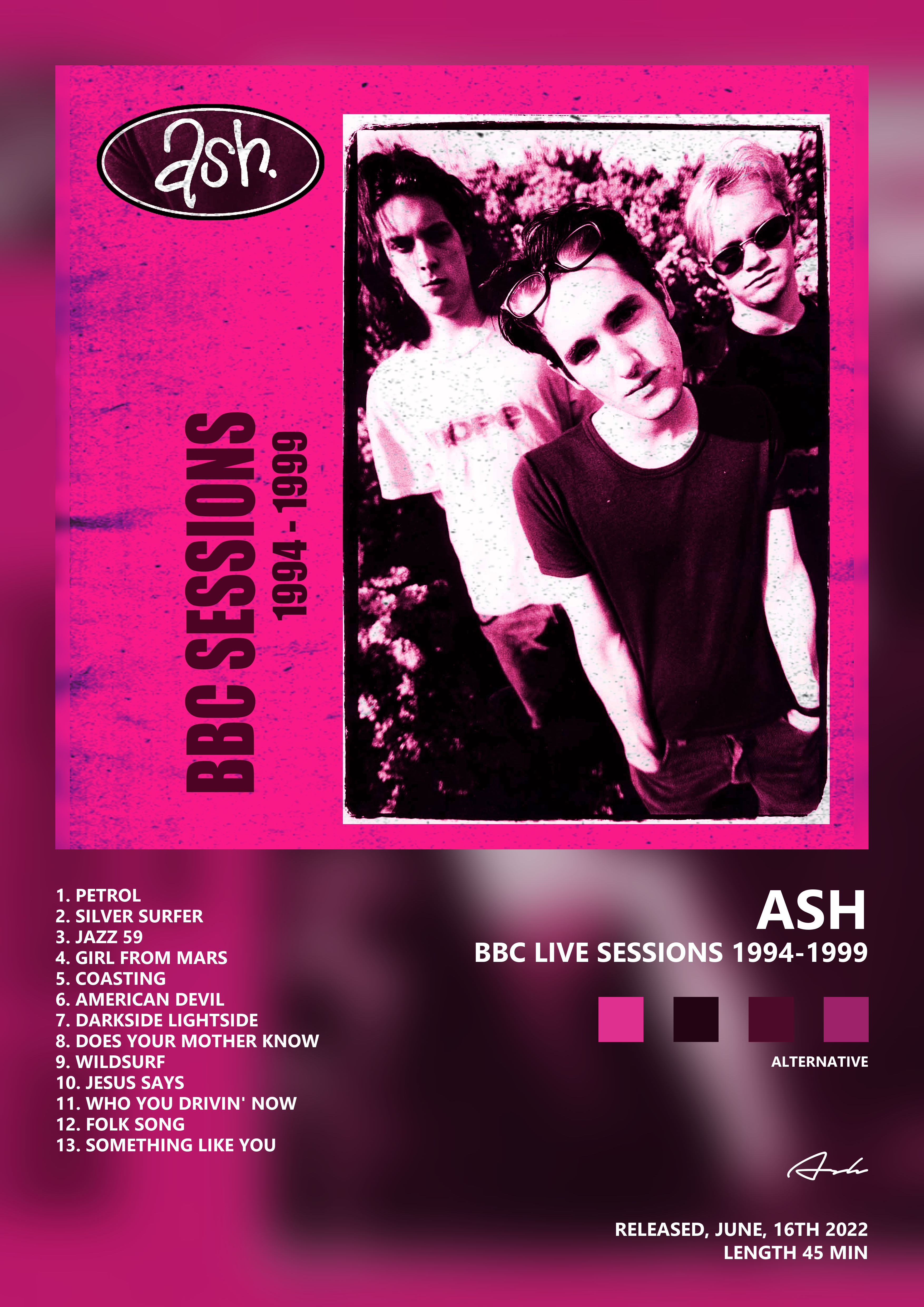 Music poster: Ash - BBC Live Sessions 1994-1999