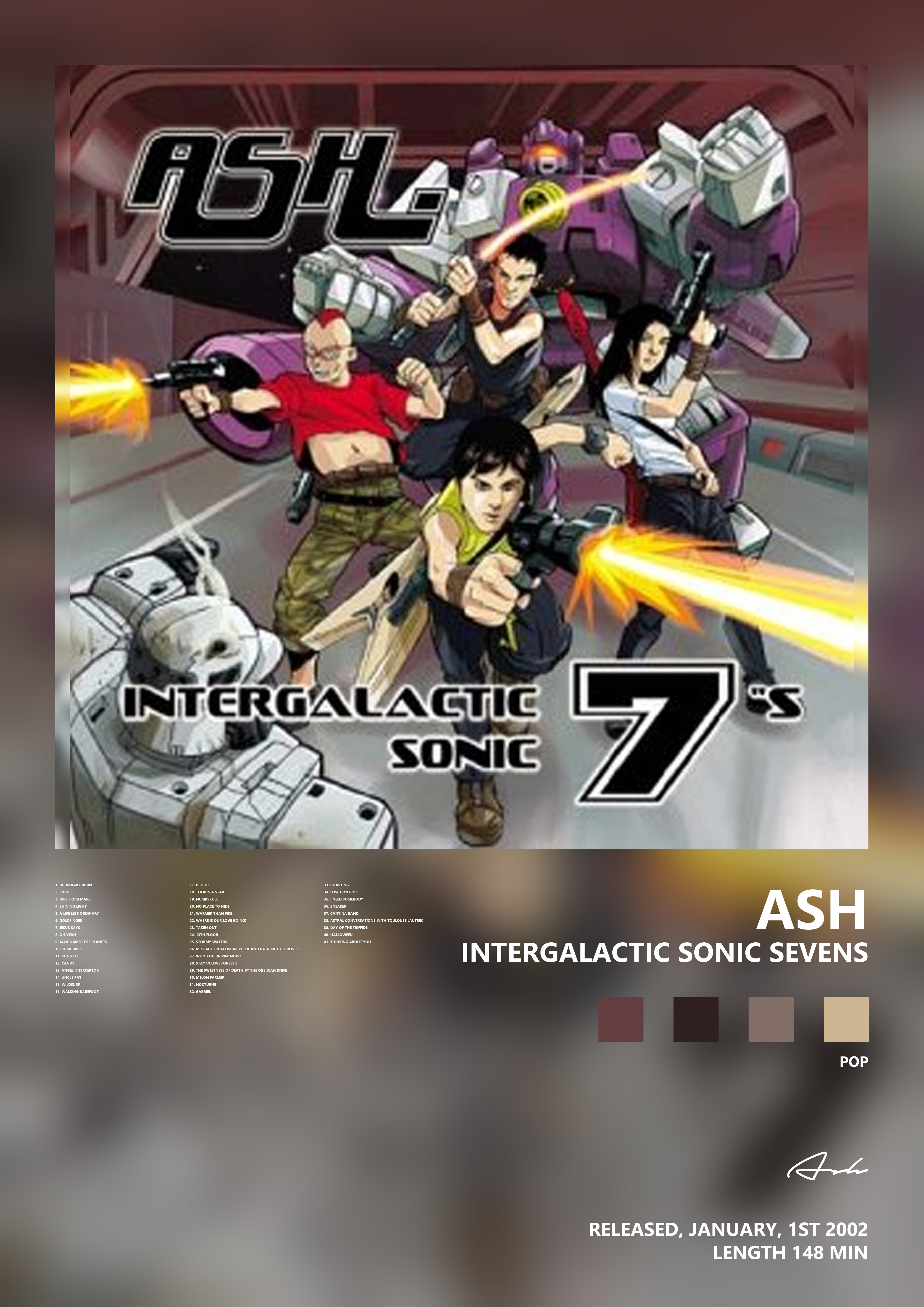 Music poster: Ash - Intergalactic Sonic Sevens