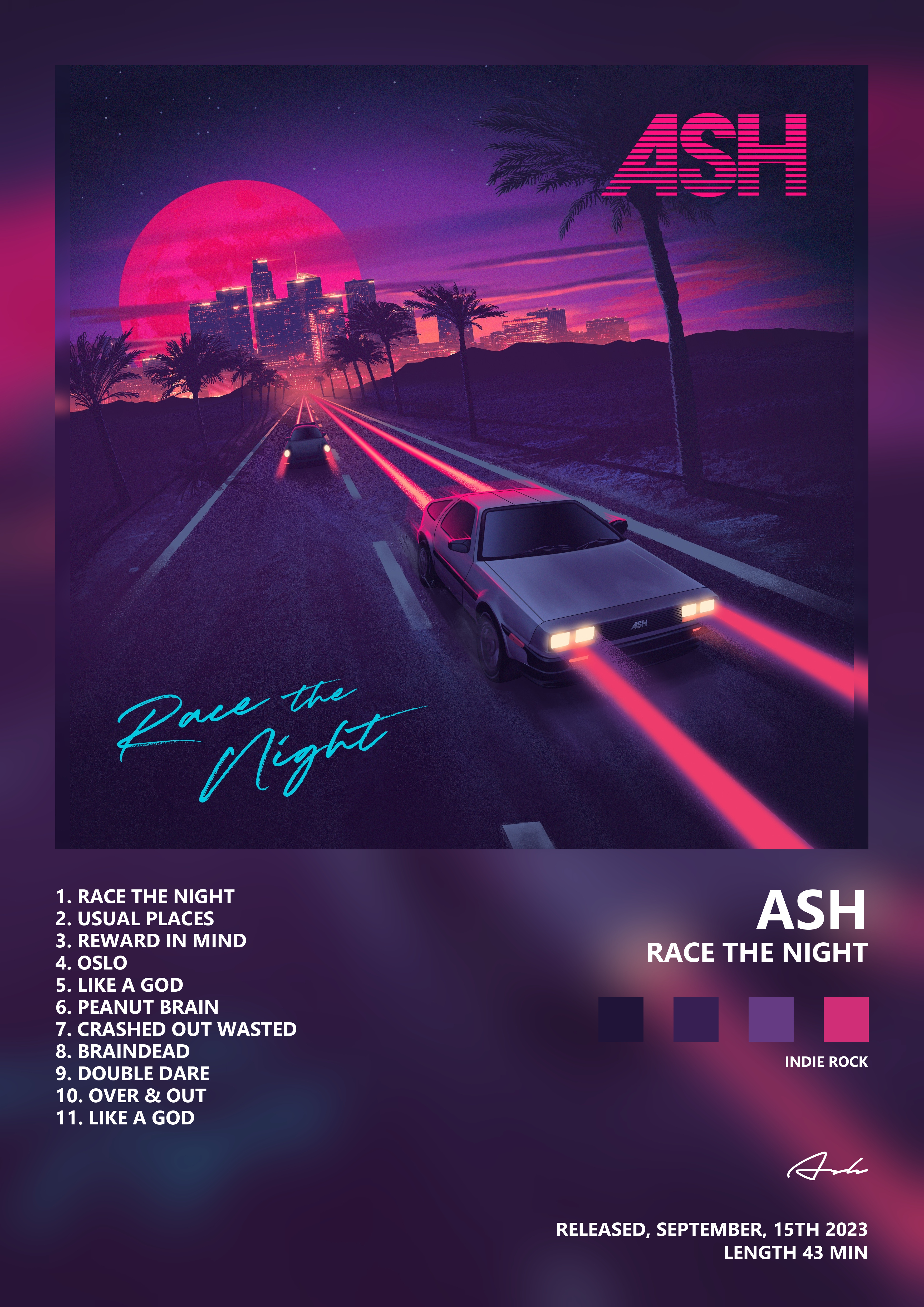 Music poster: Ash - Race the Night