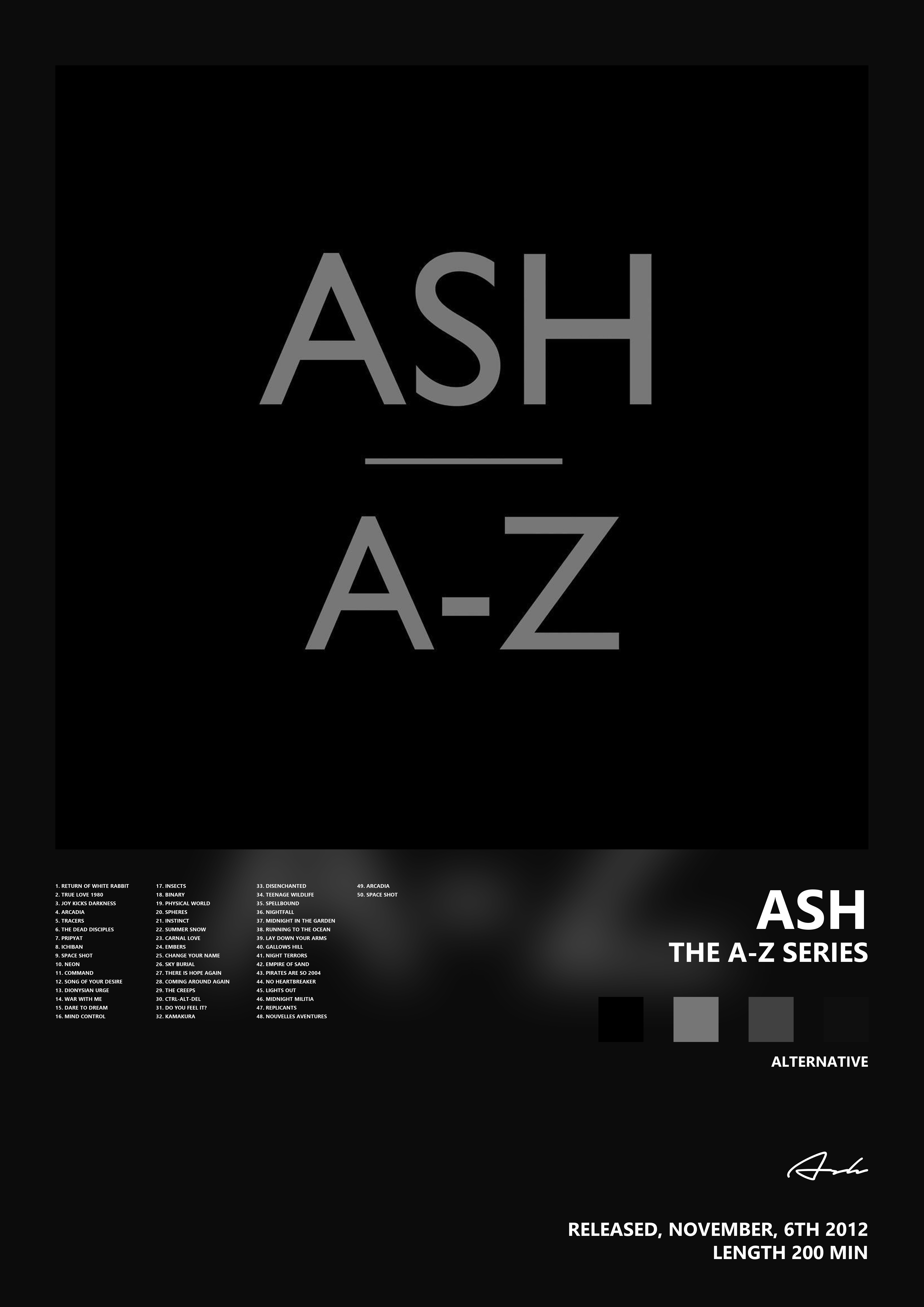 Music poster: Ash - The a-Z Series