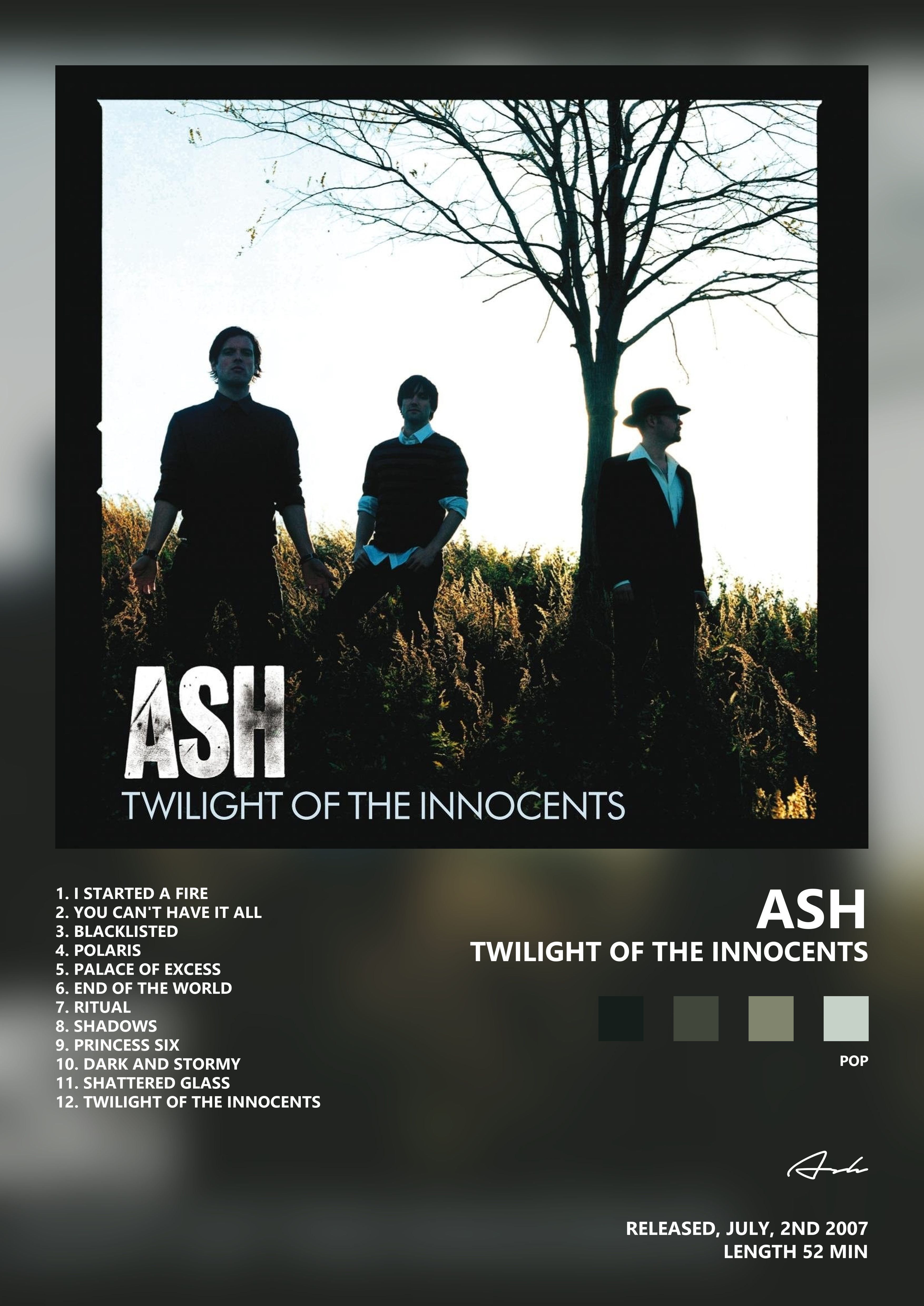 Music poster: Ash - Twilight of the Innocents