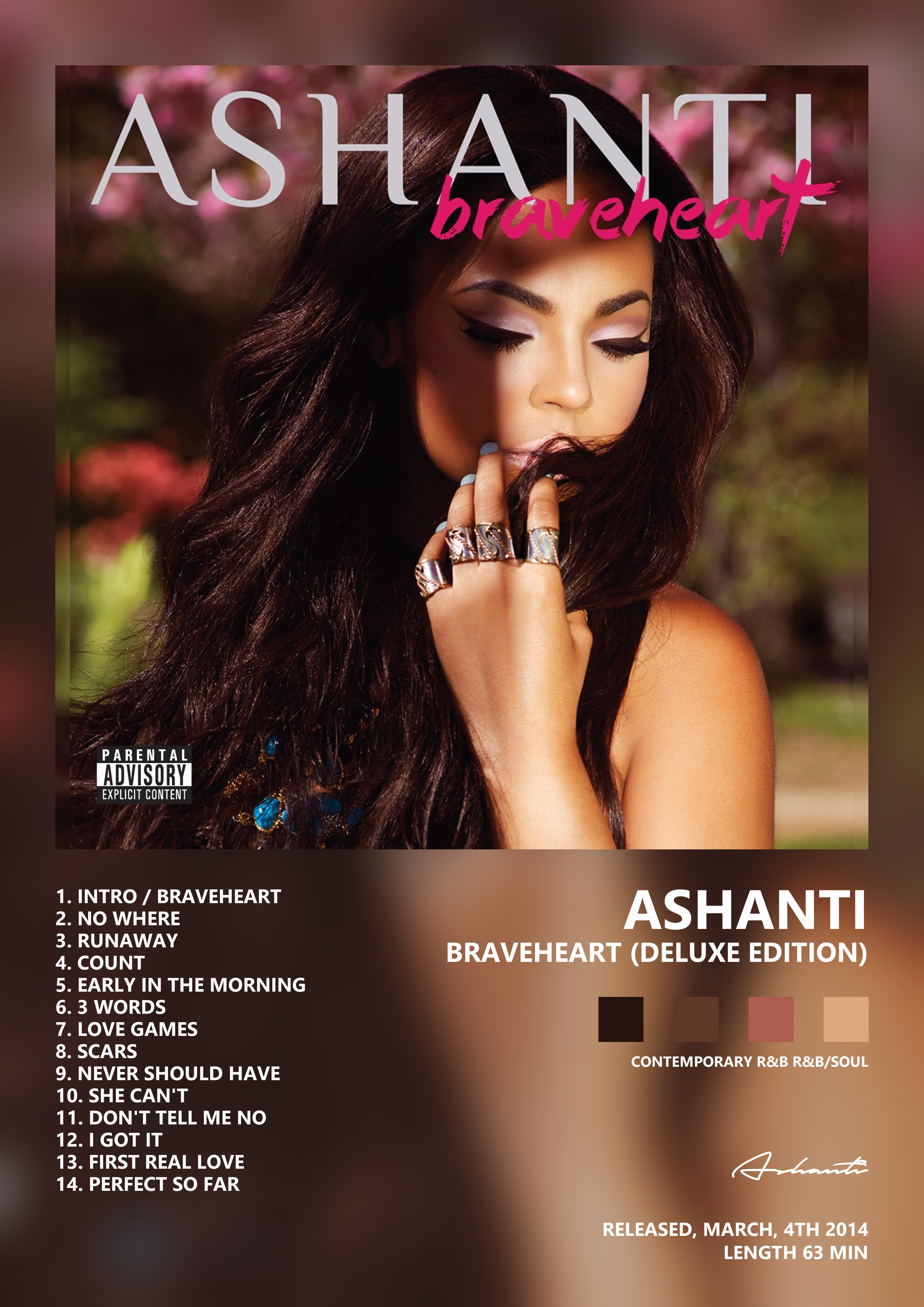 Music poster: Ashanti - Braveheart Deluxe Edition