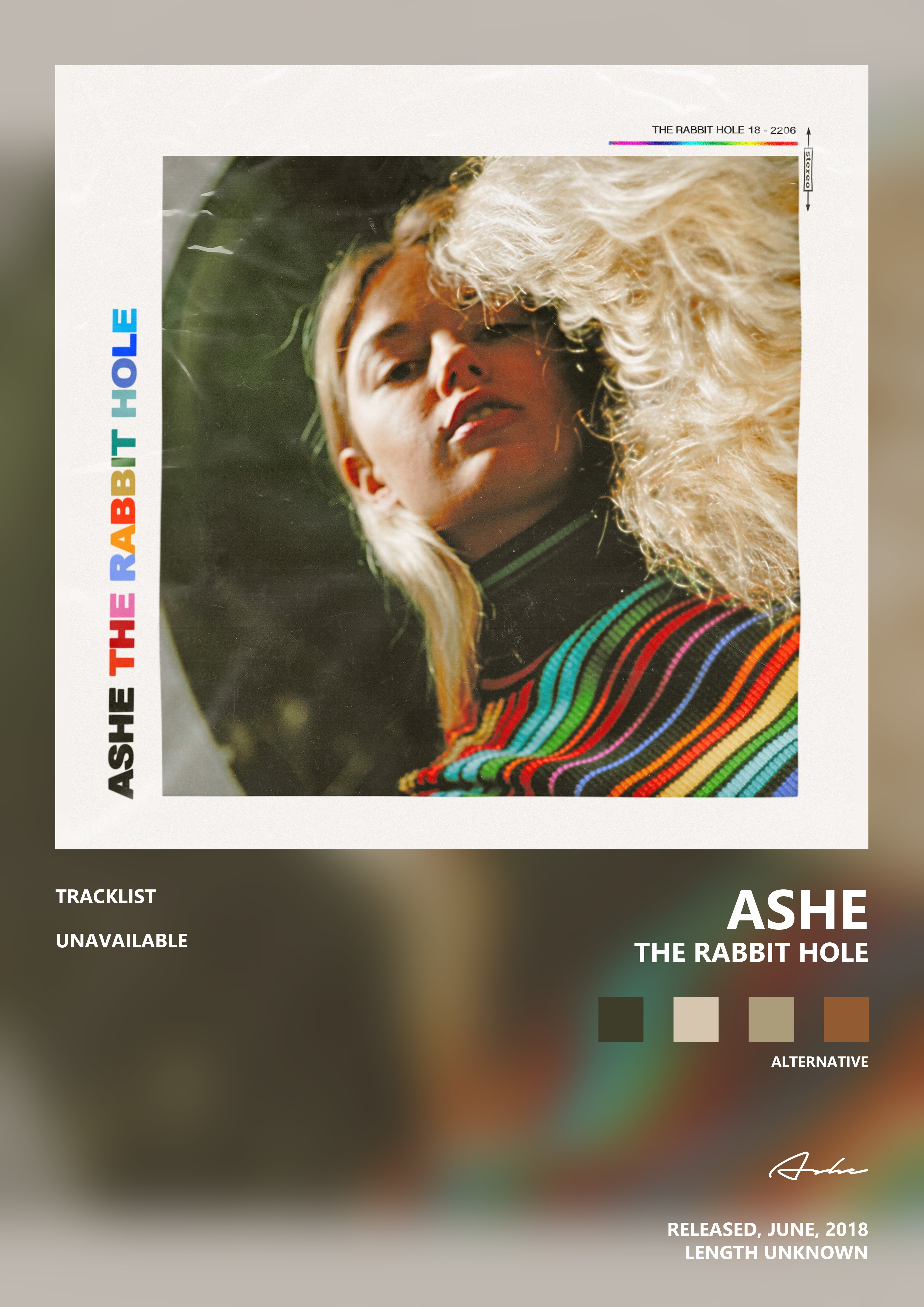 Music poster: Ashe - The Rabbit Hole
