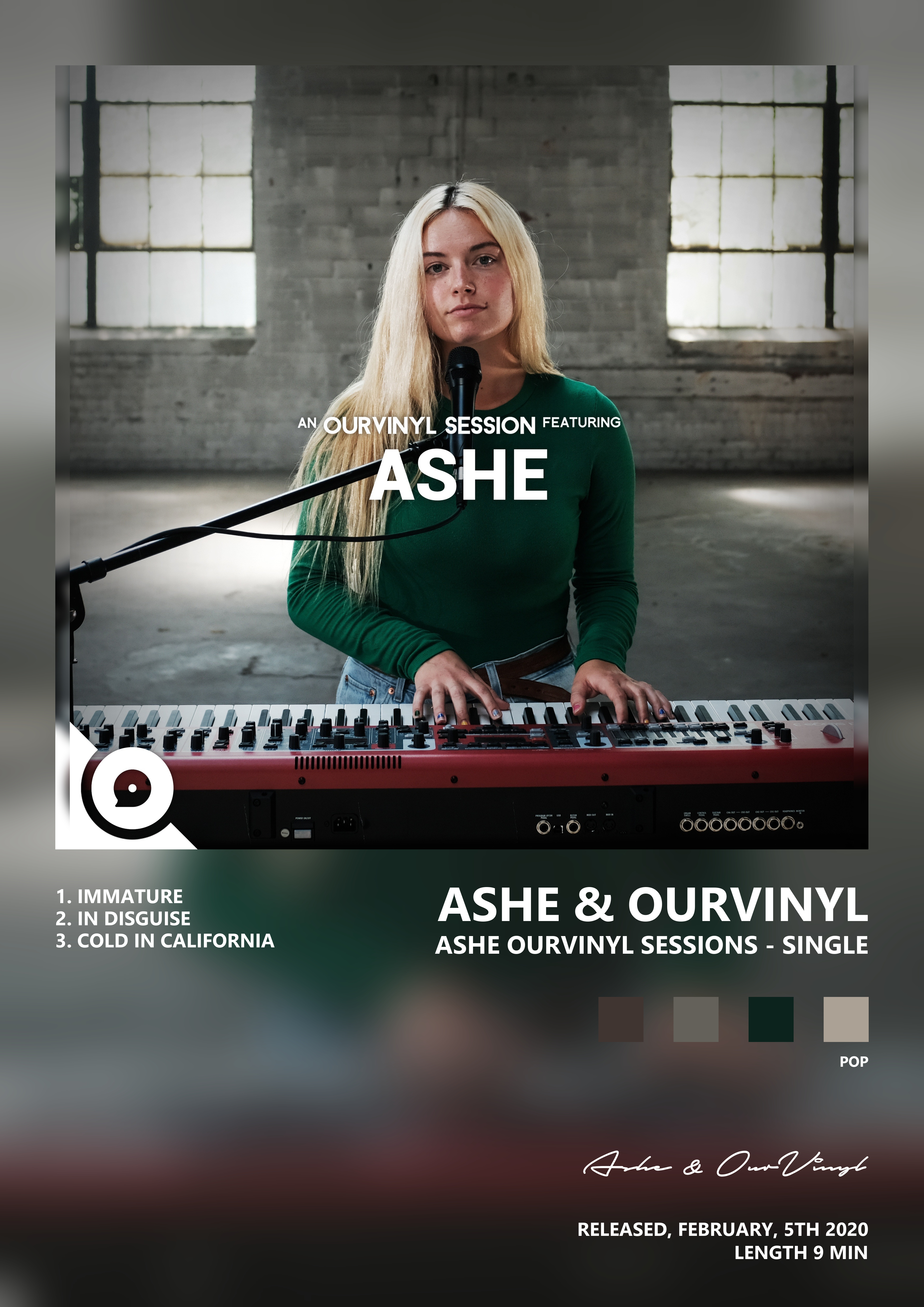 Music poster: Ashe OurVinyl - Ashe OurVinyl Sessions - Single
