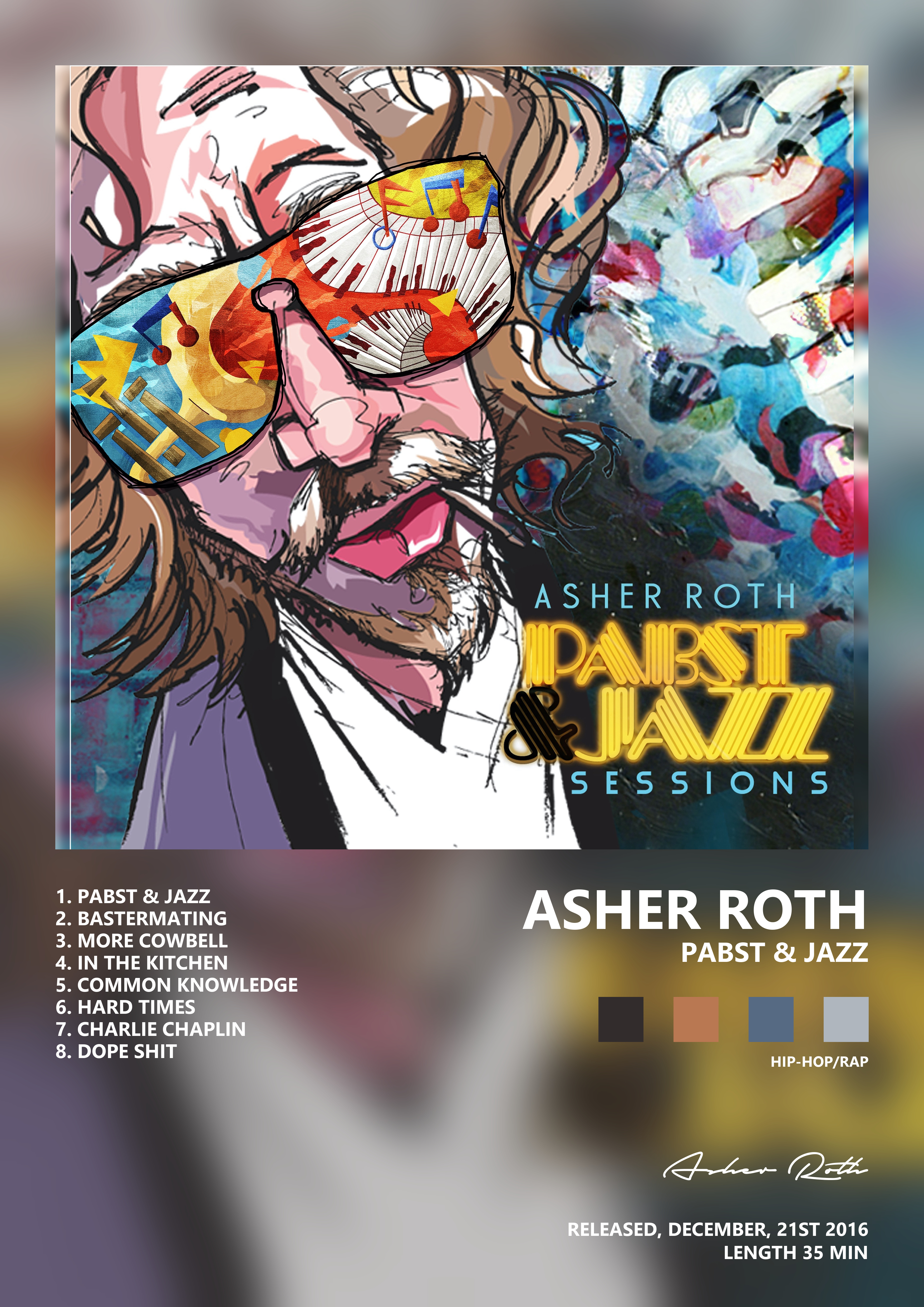 Music poster: Asher Roth - Pabst Jazz