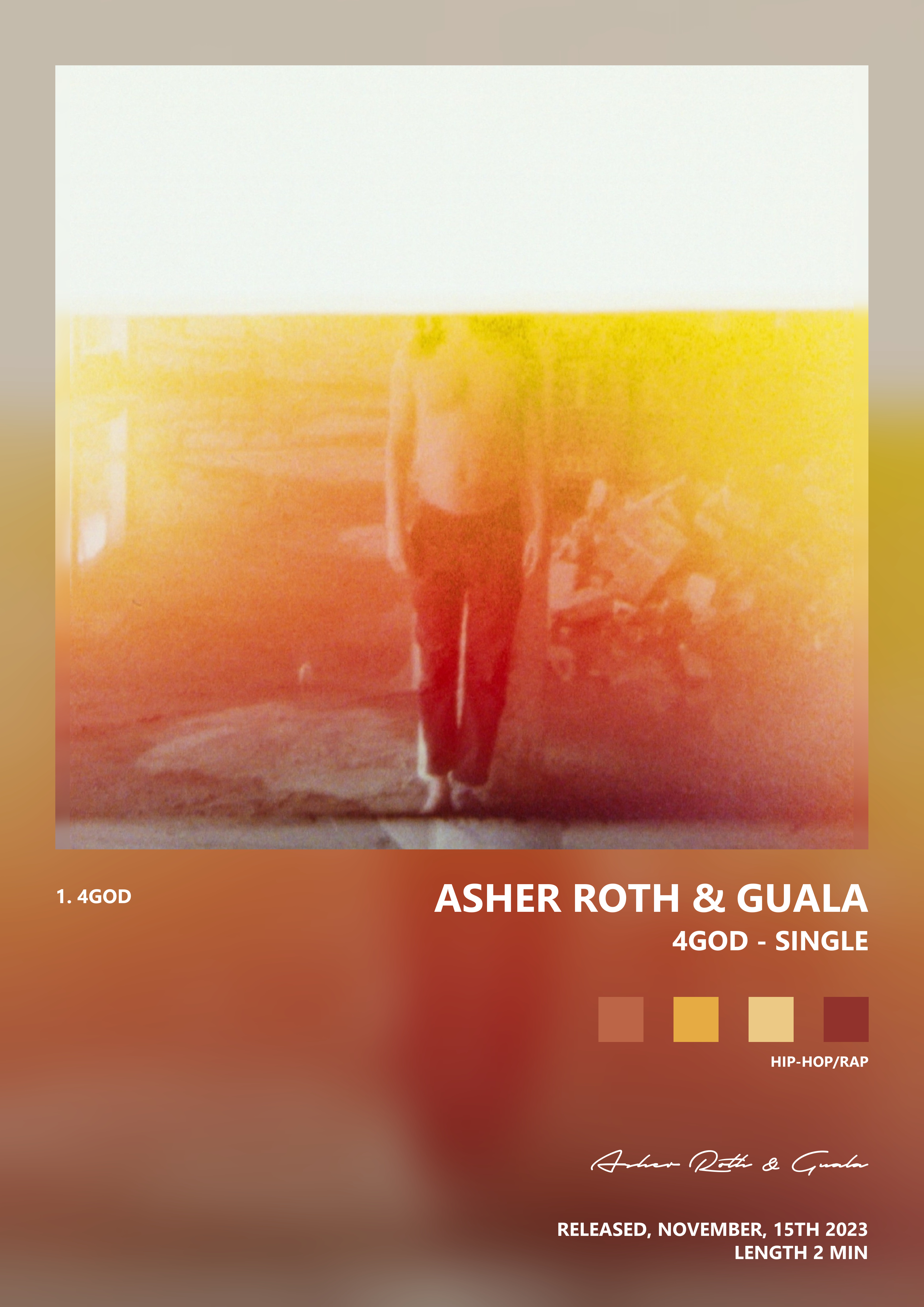 Music poster: Asher Roth Guala - 4God - Single