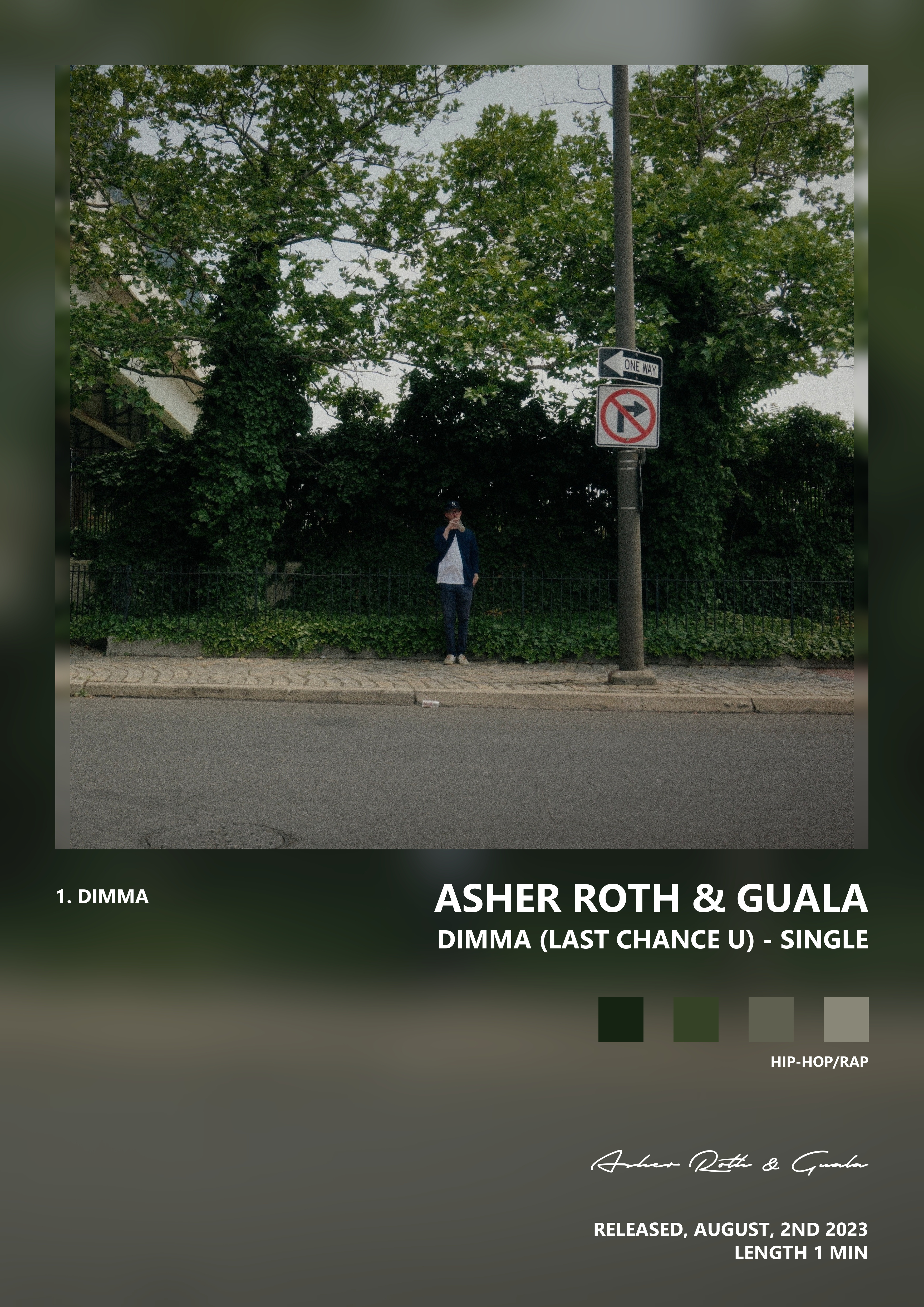 Music poster: Asher Roth Guala - Dimma Last Chance U - Single