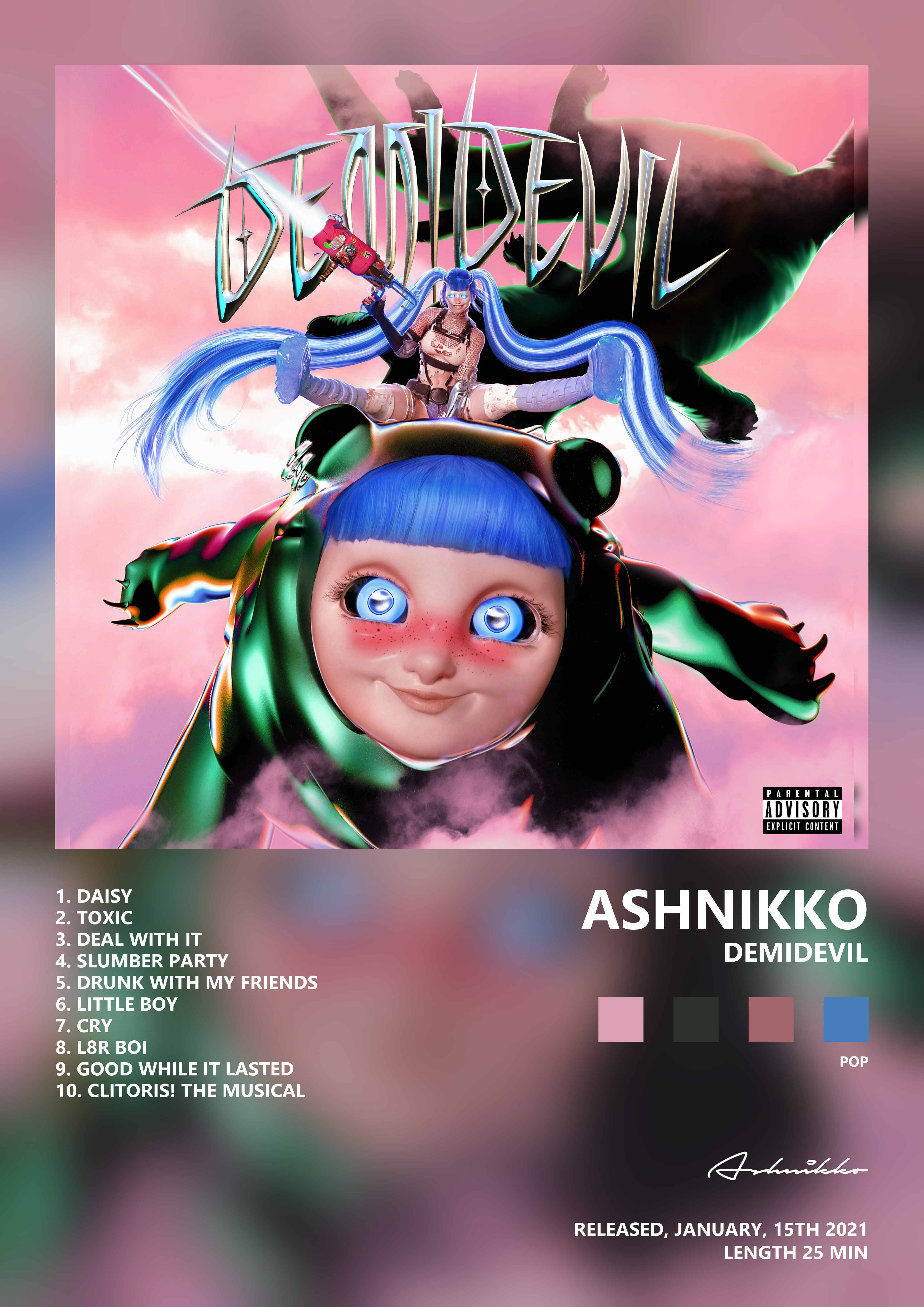 Music poster: Ashnikko - DEMIDEVIL