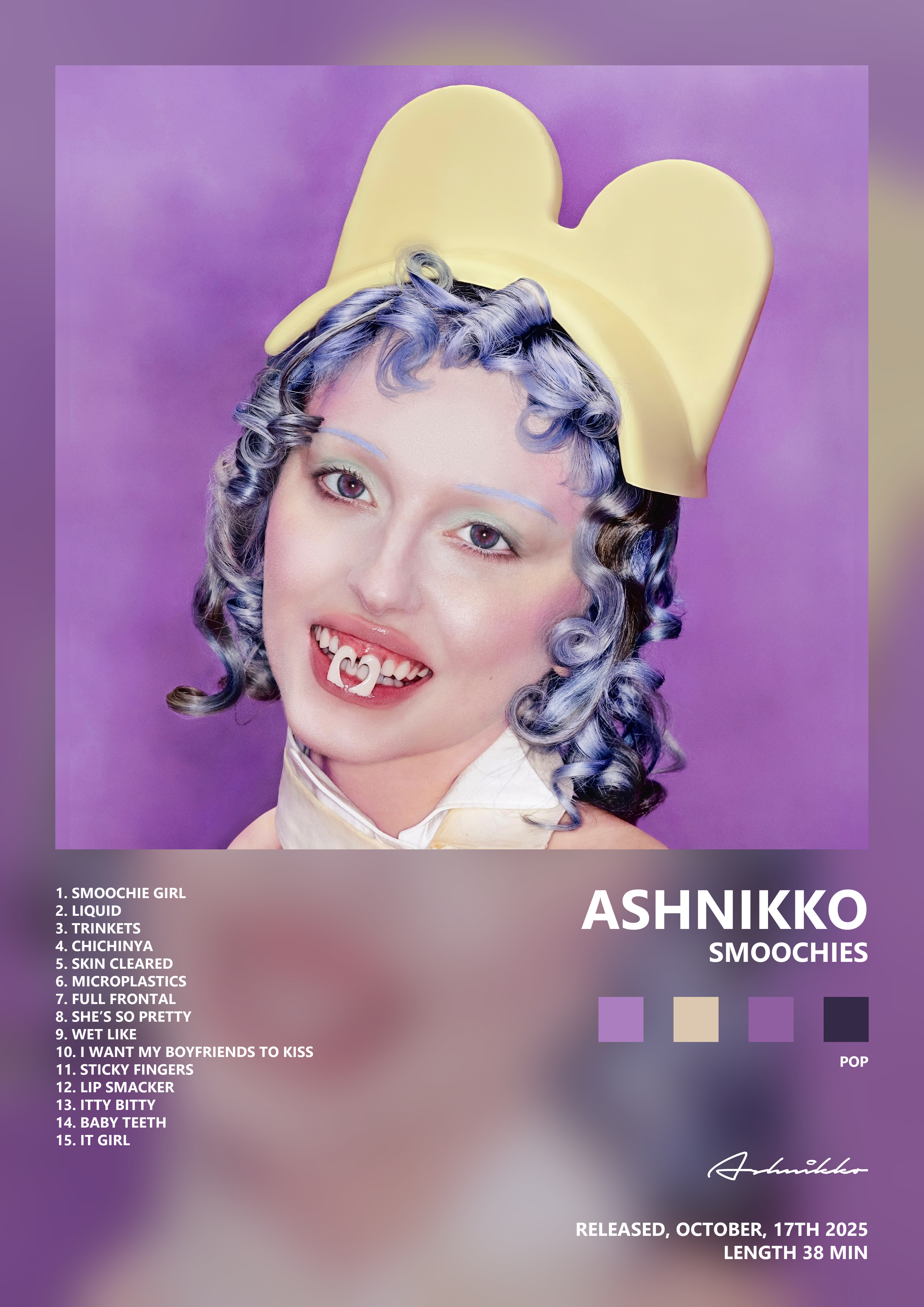 Music poster: Ashnikko - Smoochies