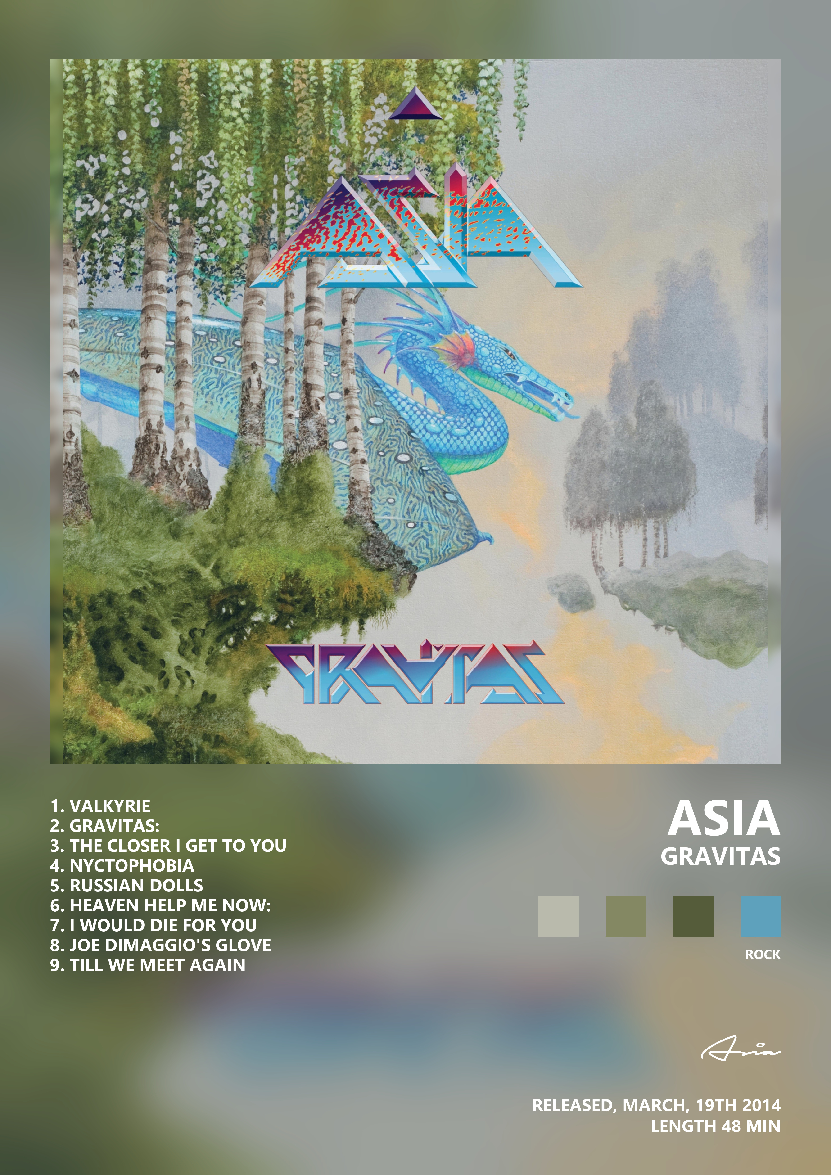 Music poster: Asia - Gravitas