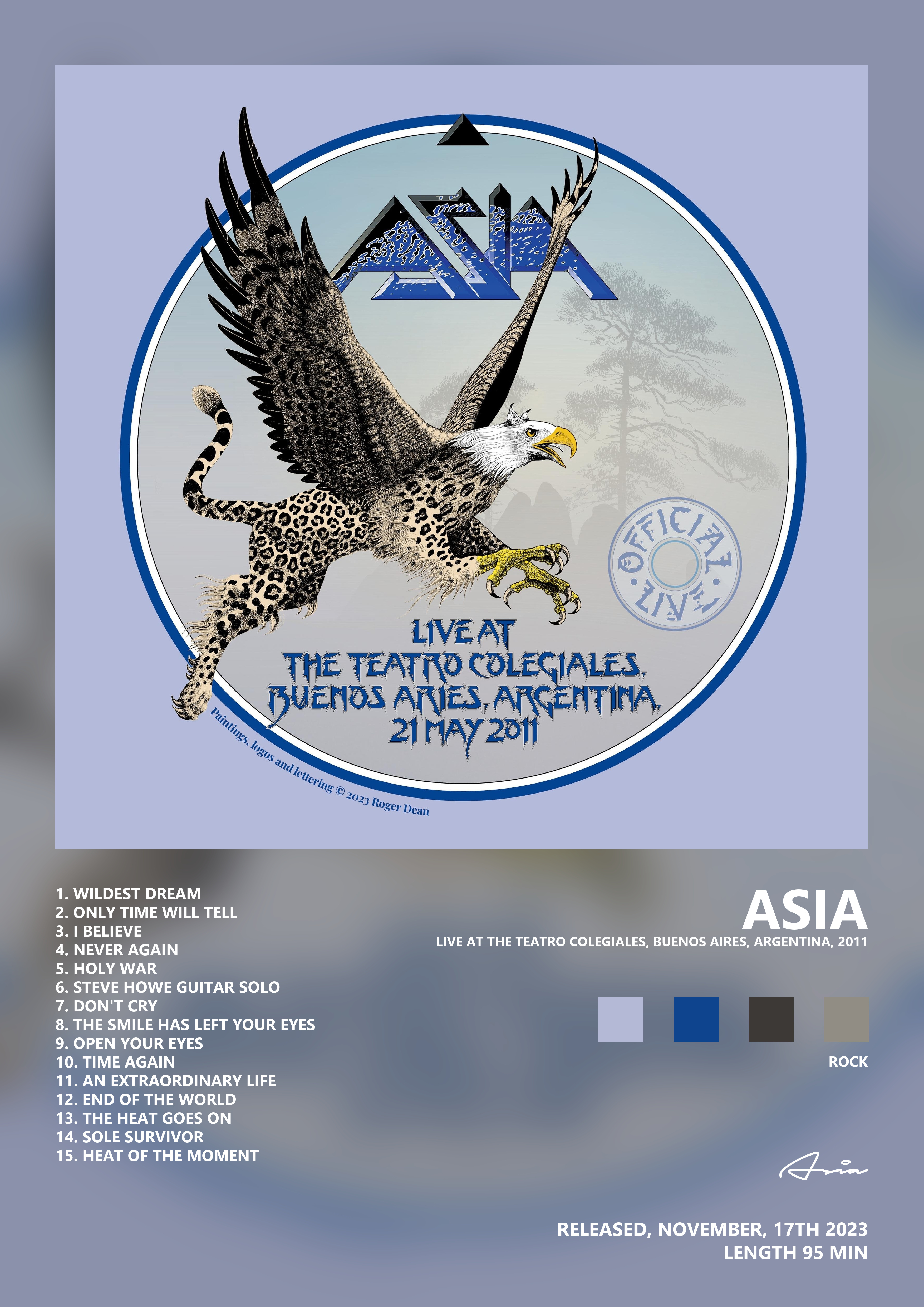 Music poster: Asia - Live at the Teatro Colegiales Buenos Aires Argentina 2011