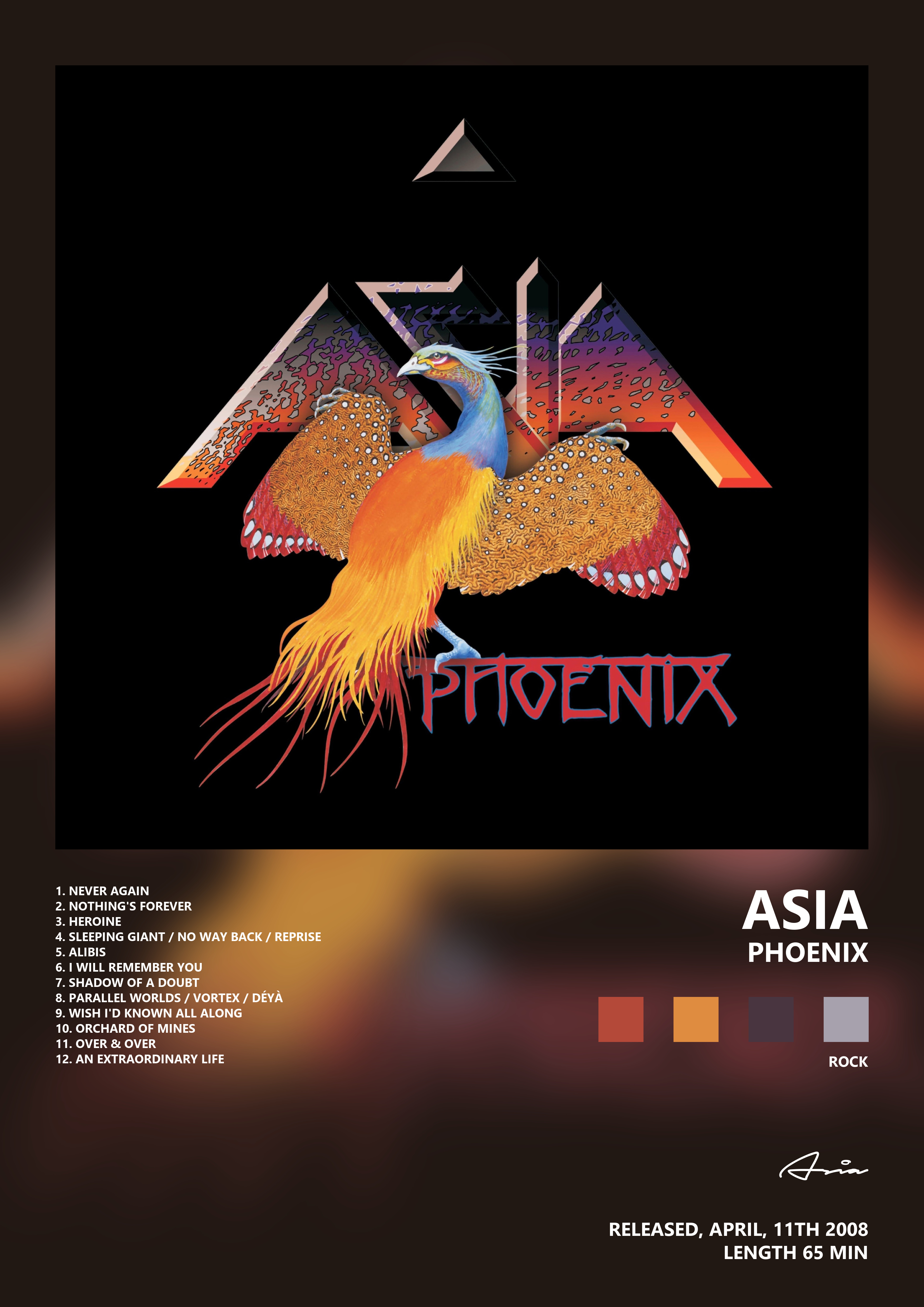 Music poster: Asia - Phoenix