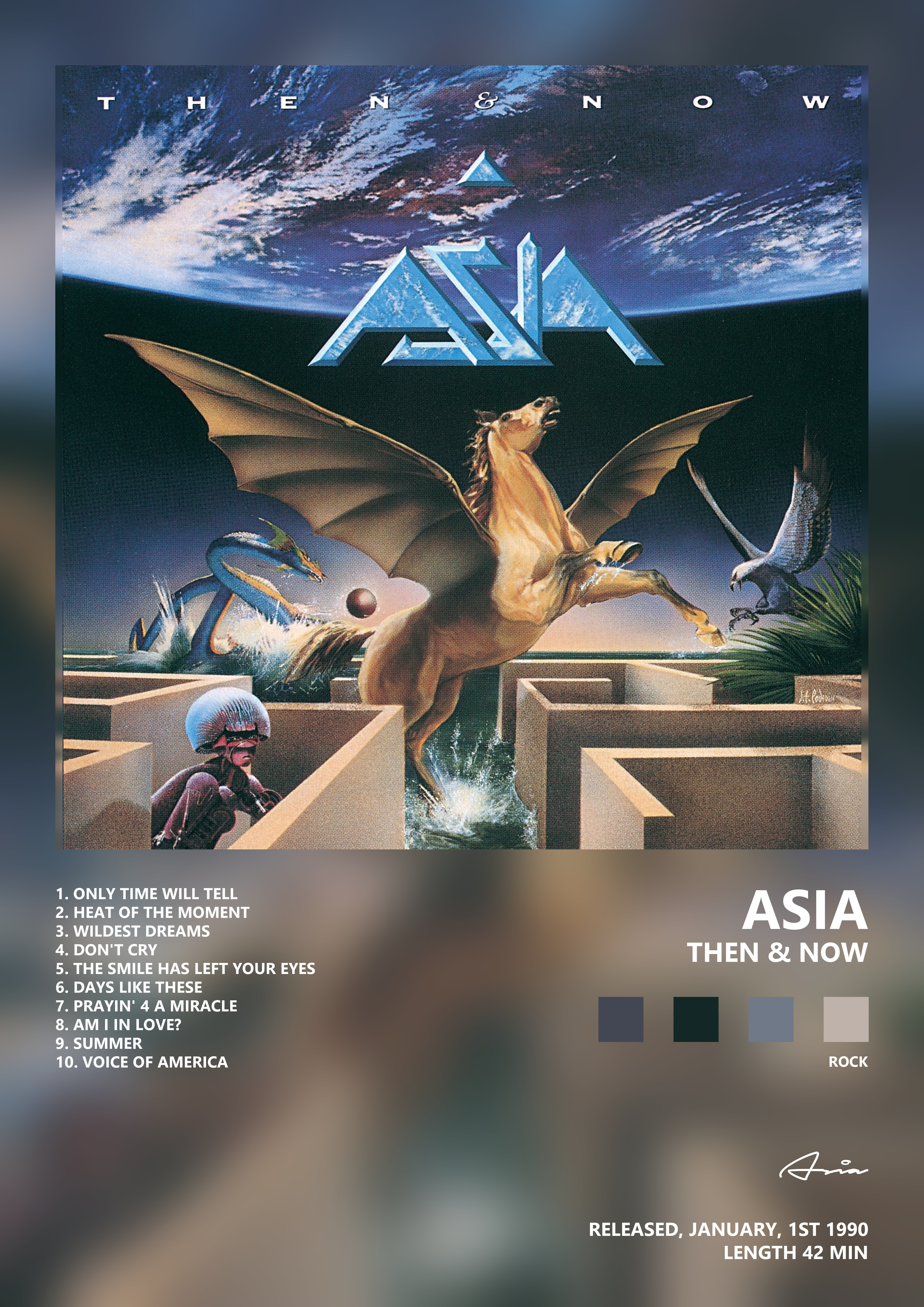 Music poster: Asia - Then Now