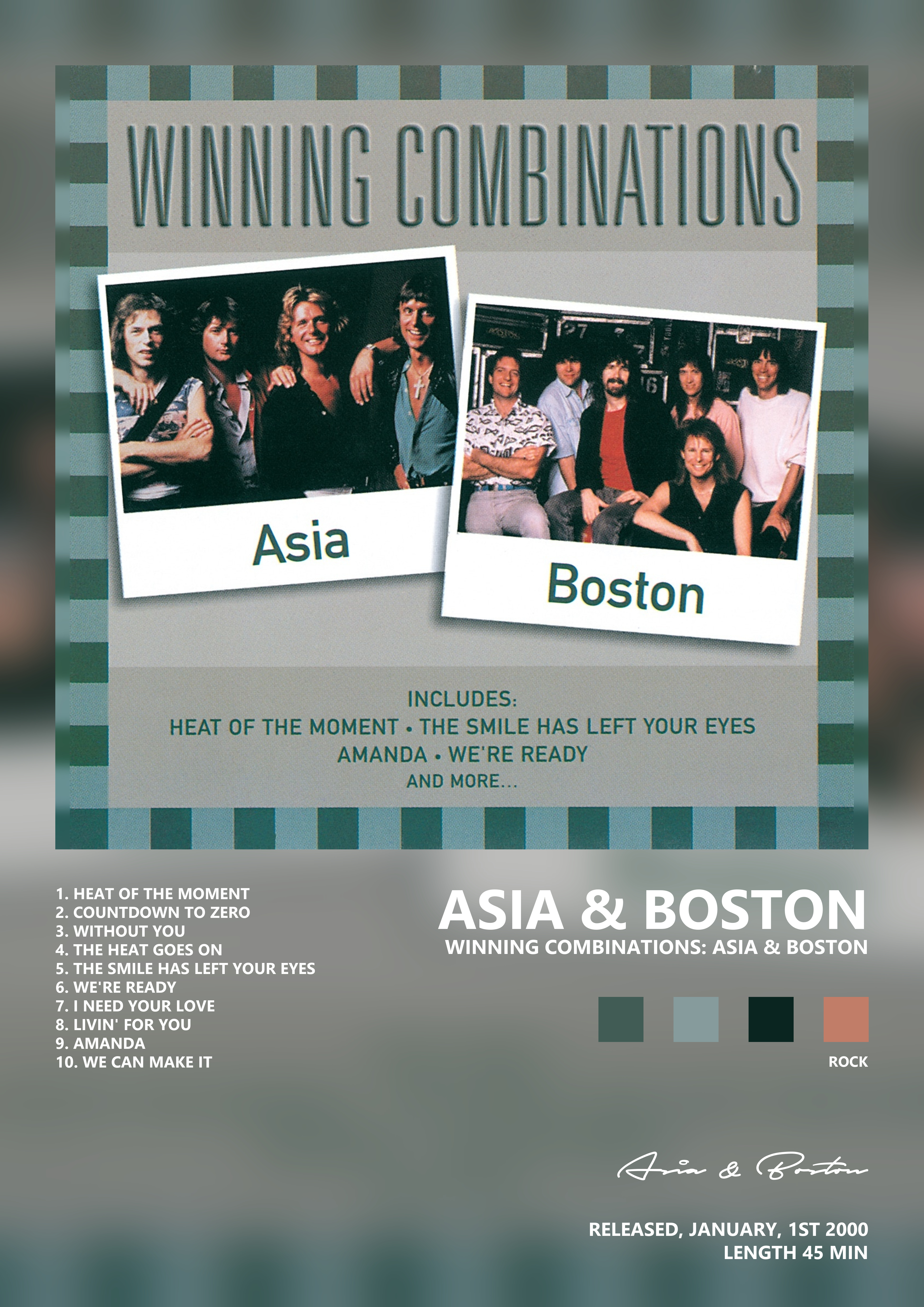 Music poster: Asia Boston - Winning Combinations Asia Boston