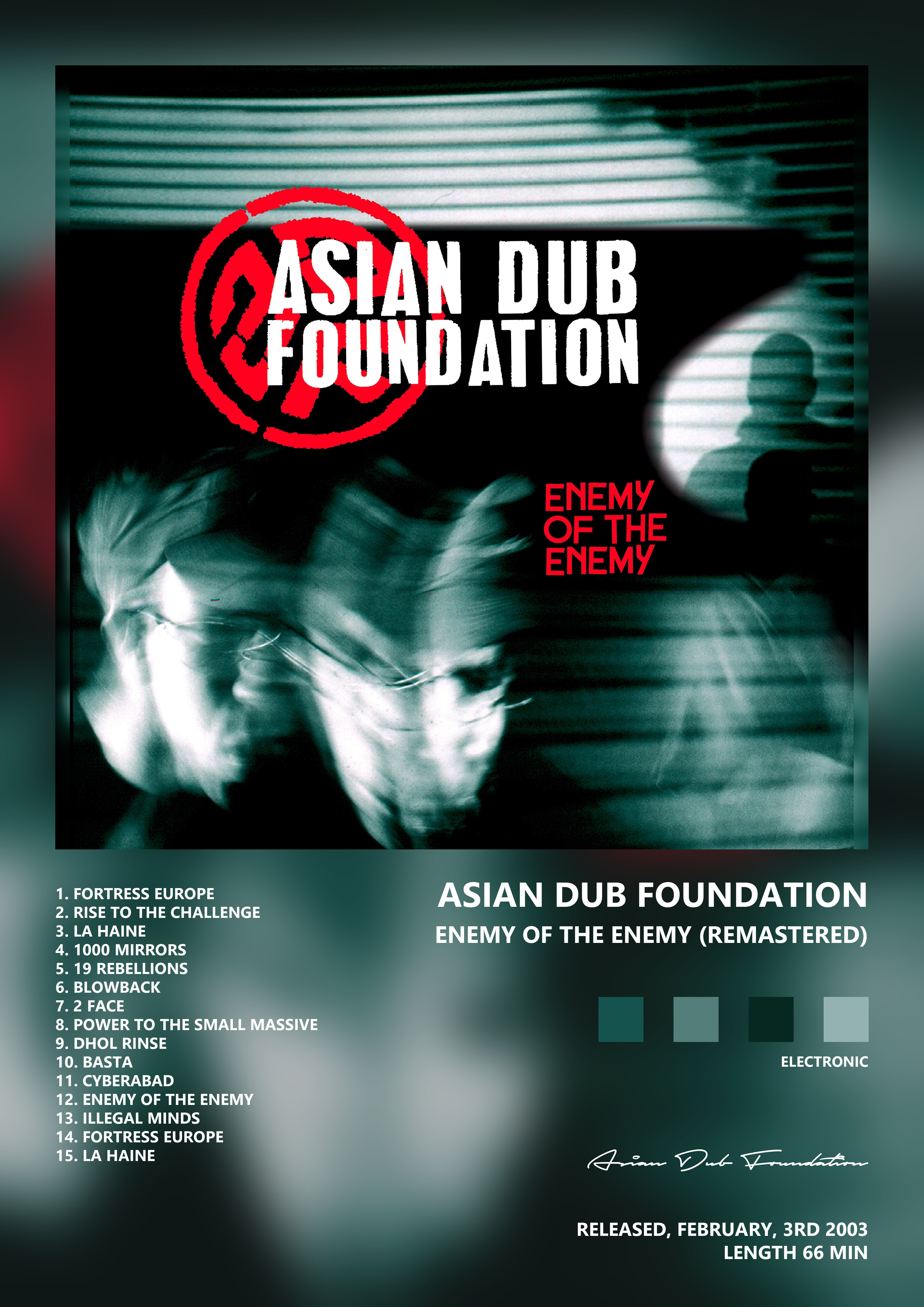 Music poster: Asian Dub Foundation - Enemy of the Enemy Remastered