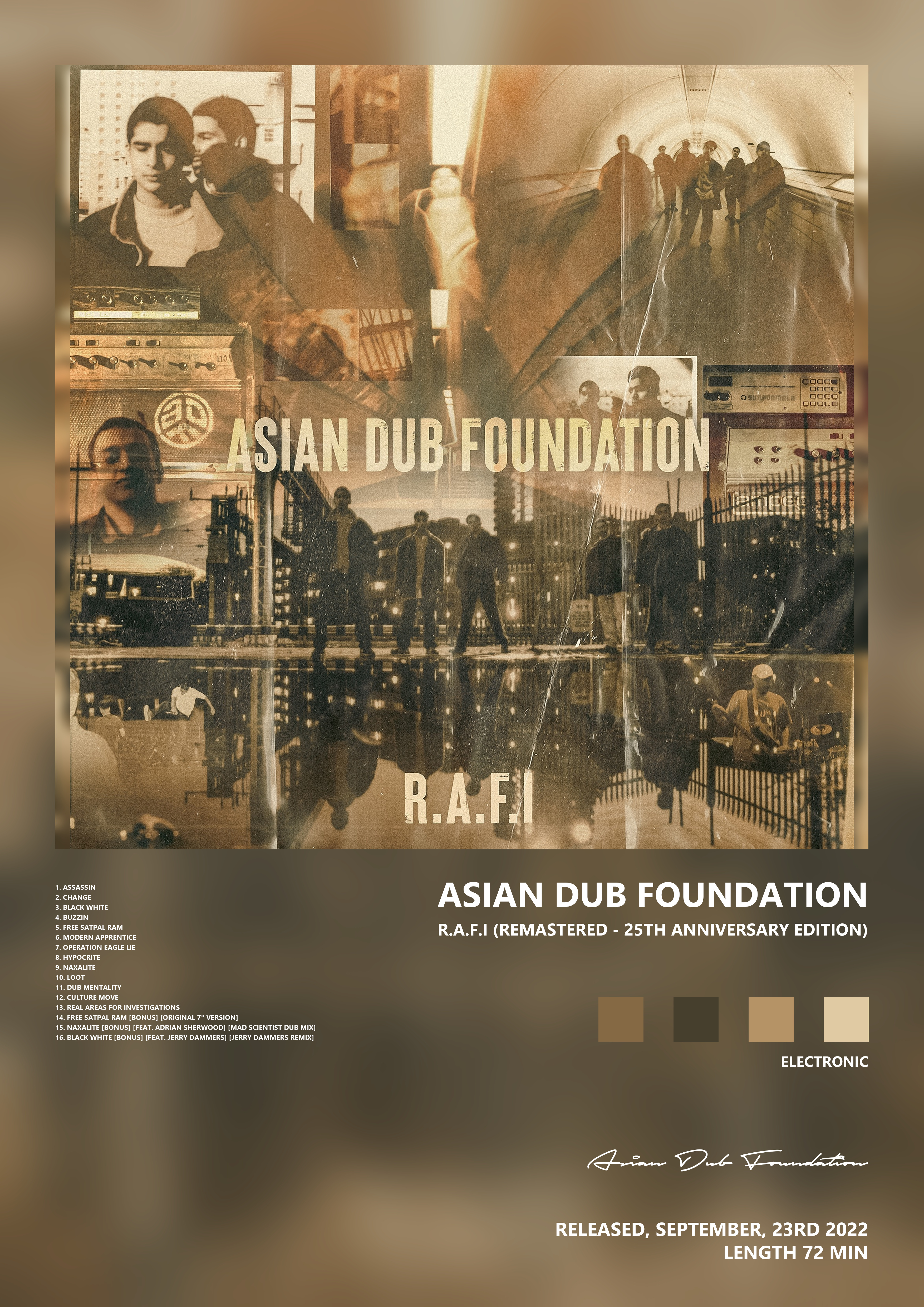 Music poster: Asian Dub Foundation - RAFI Remastered - 25th Anniversary Edition