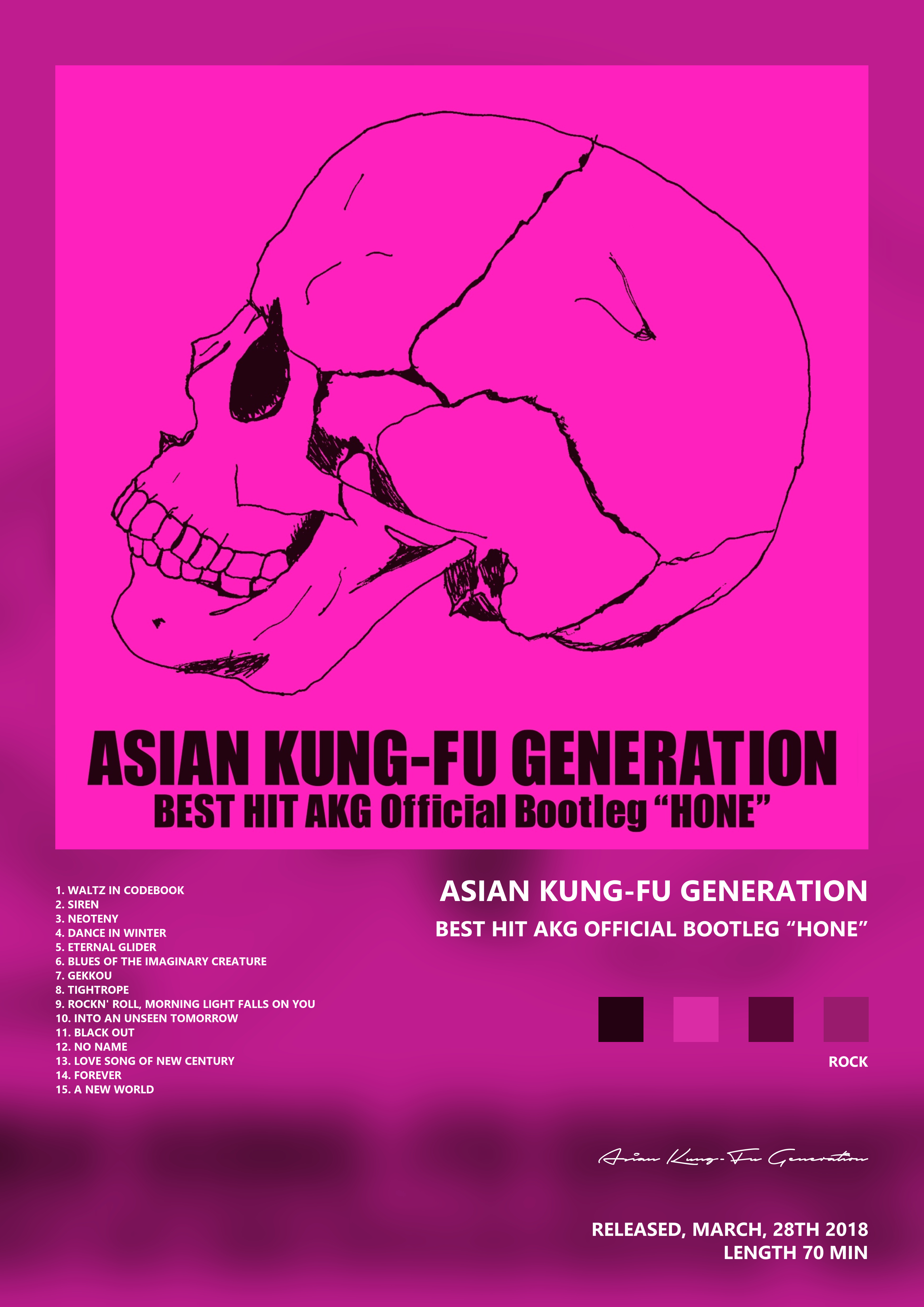 Music poster: Asian Kung-Fu Generation - BEST HIT AKG Official Bootleg HONE