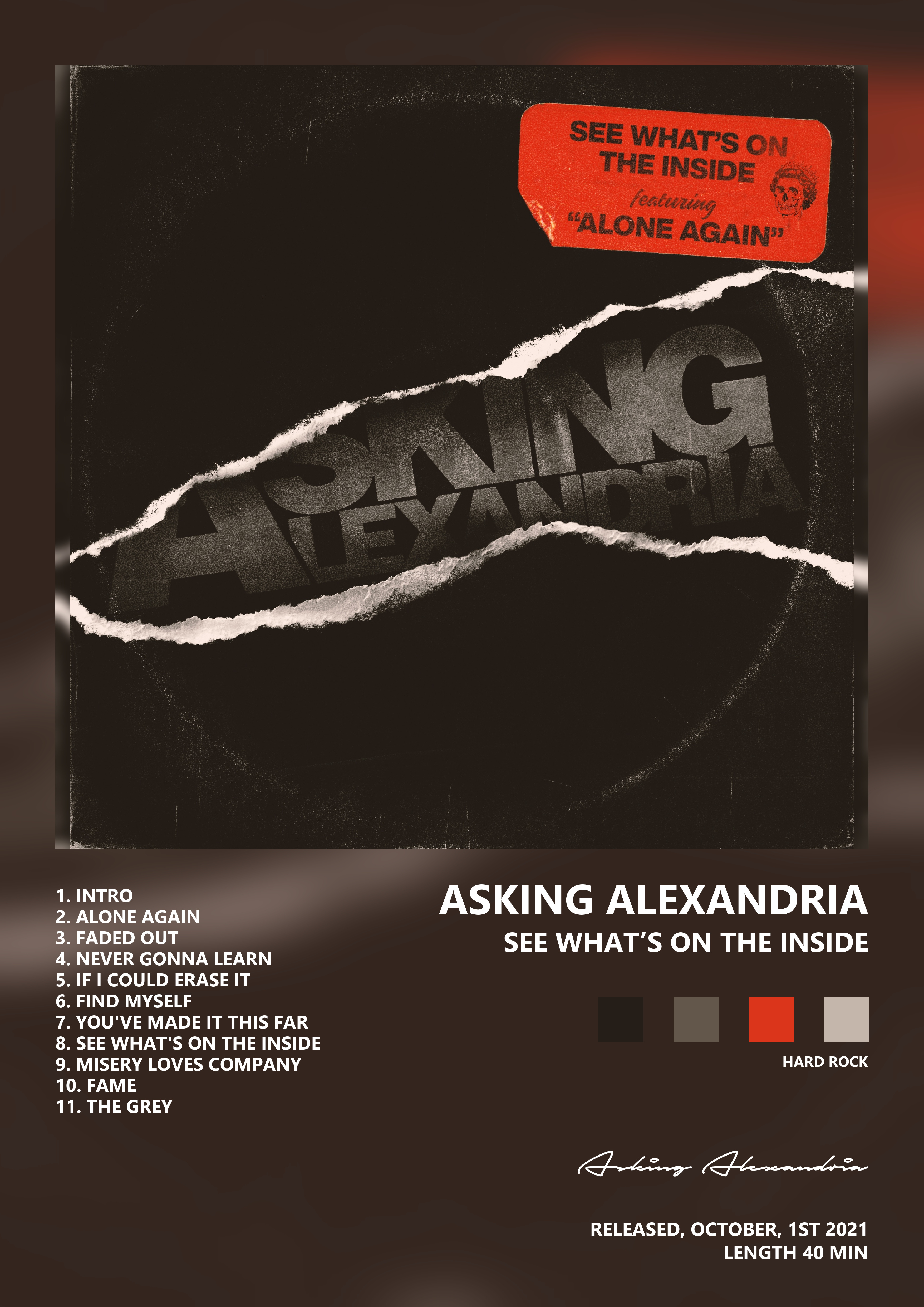 Music poster: Asking Alexandria - See Whats on the Inside