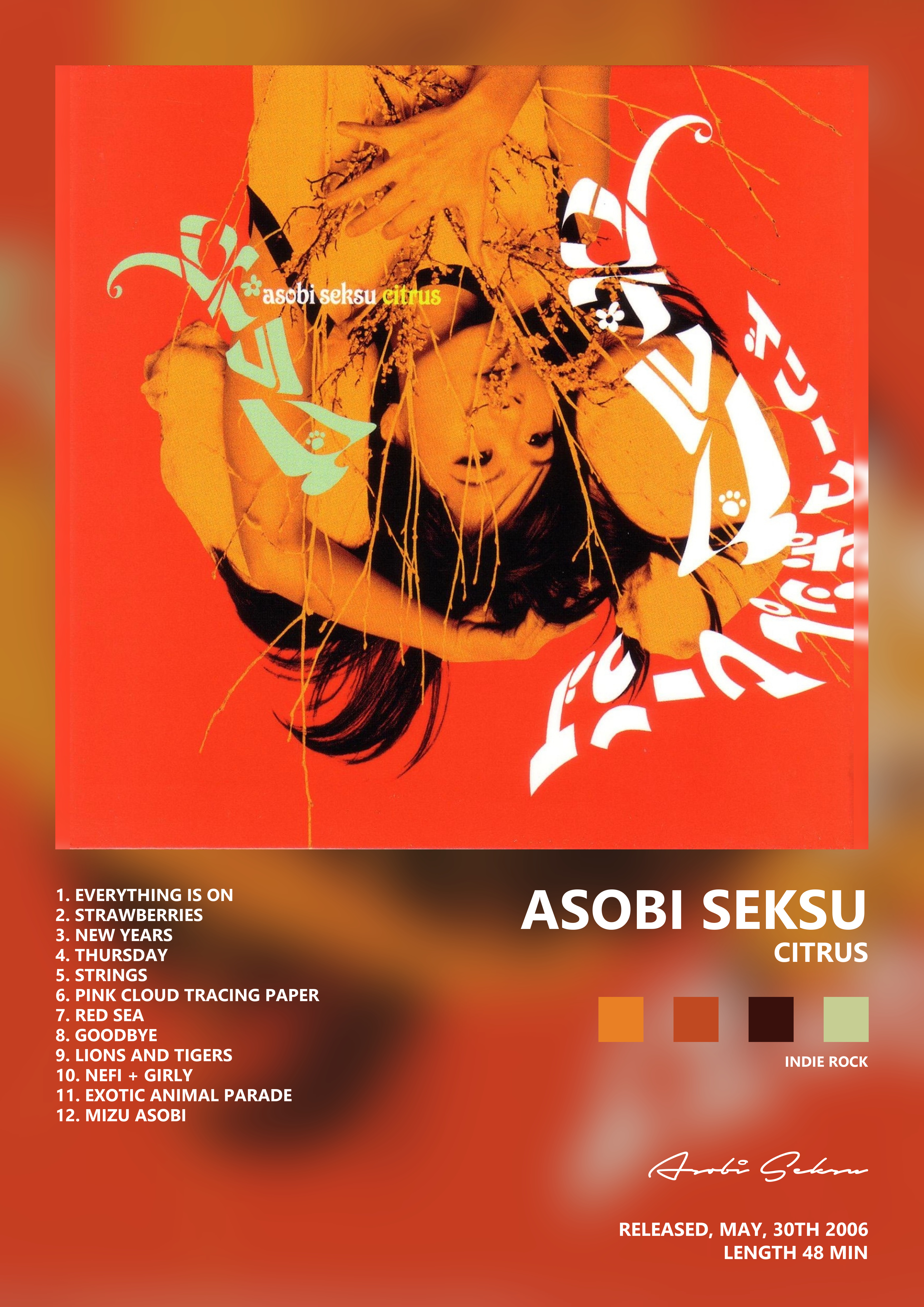 Music poster: Asobi Seksu - Citrus