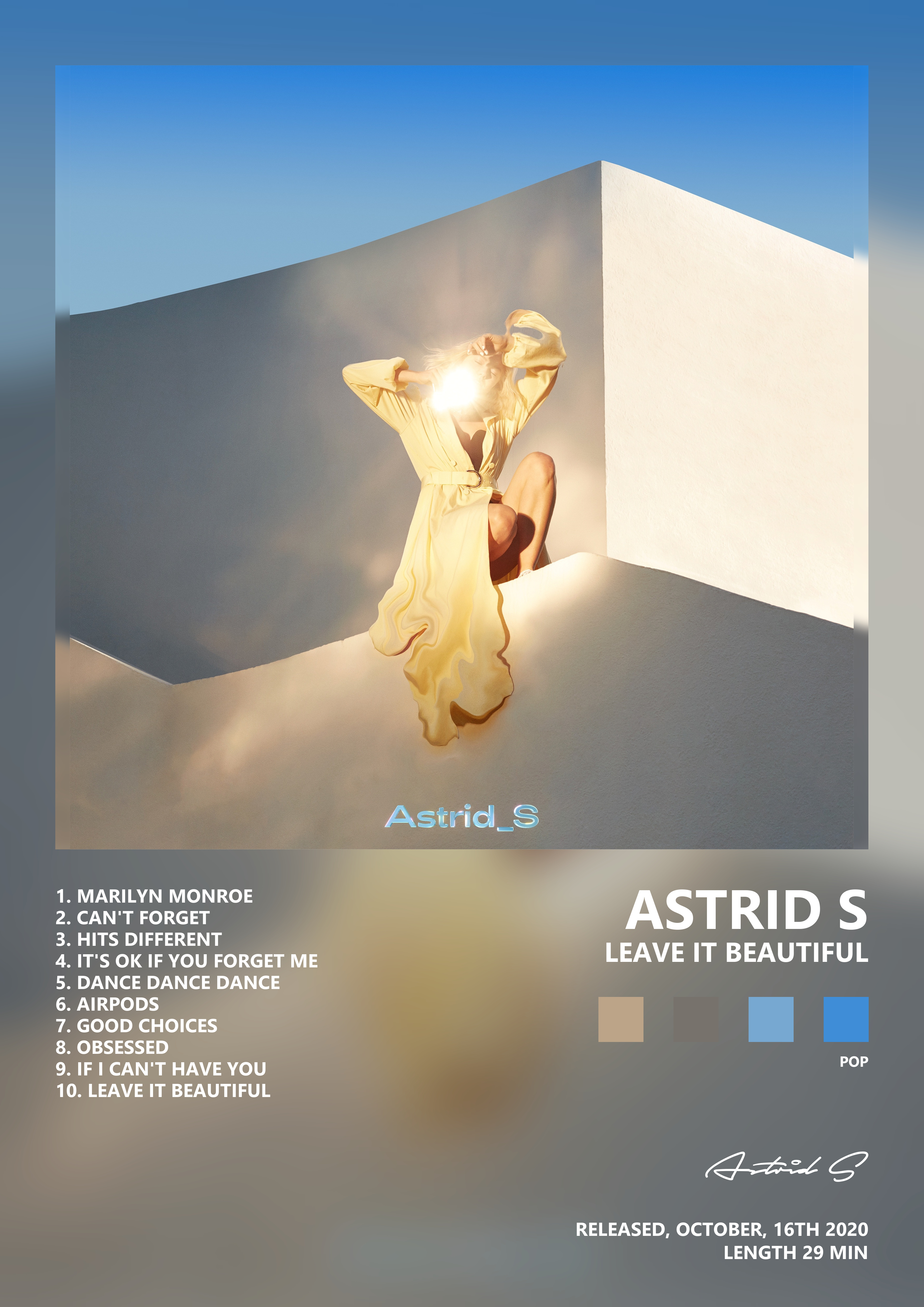 Music poster: Astrid S - Leave It Beautiful