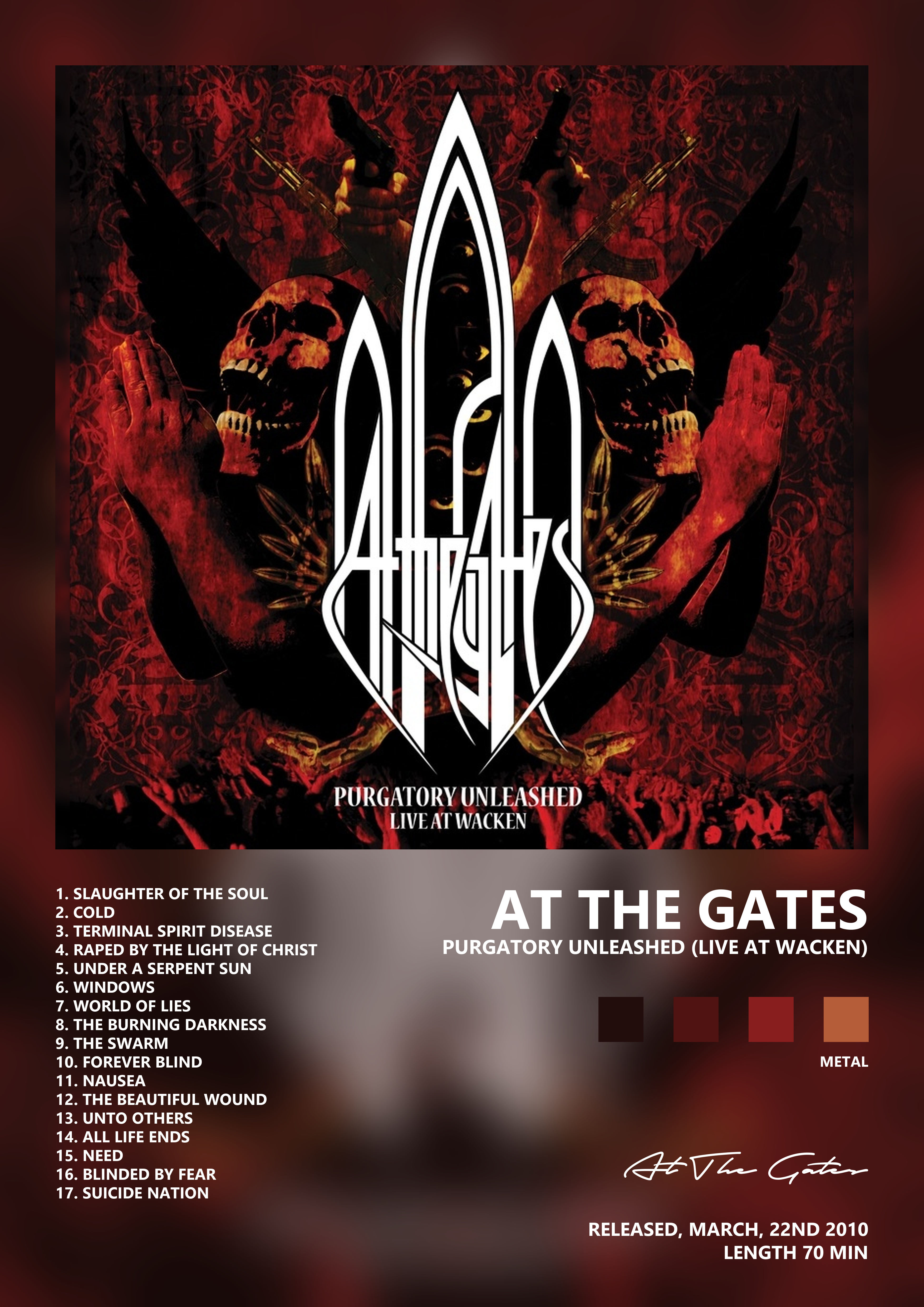 Music poster: At The Gates - Purgatory Unleashed Live At Wacken