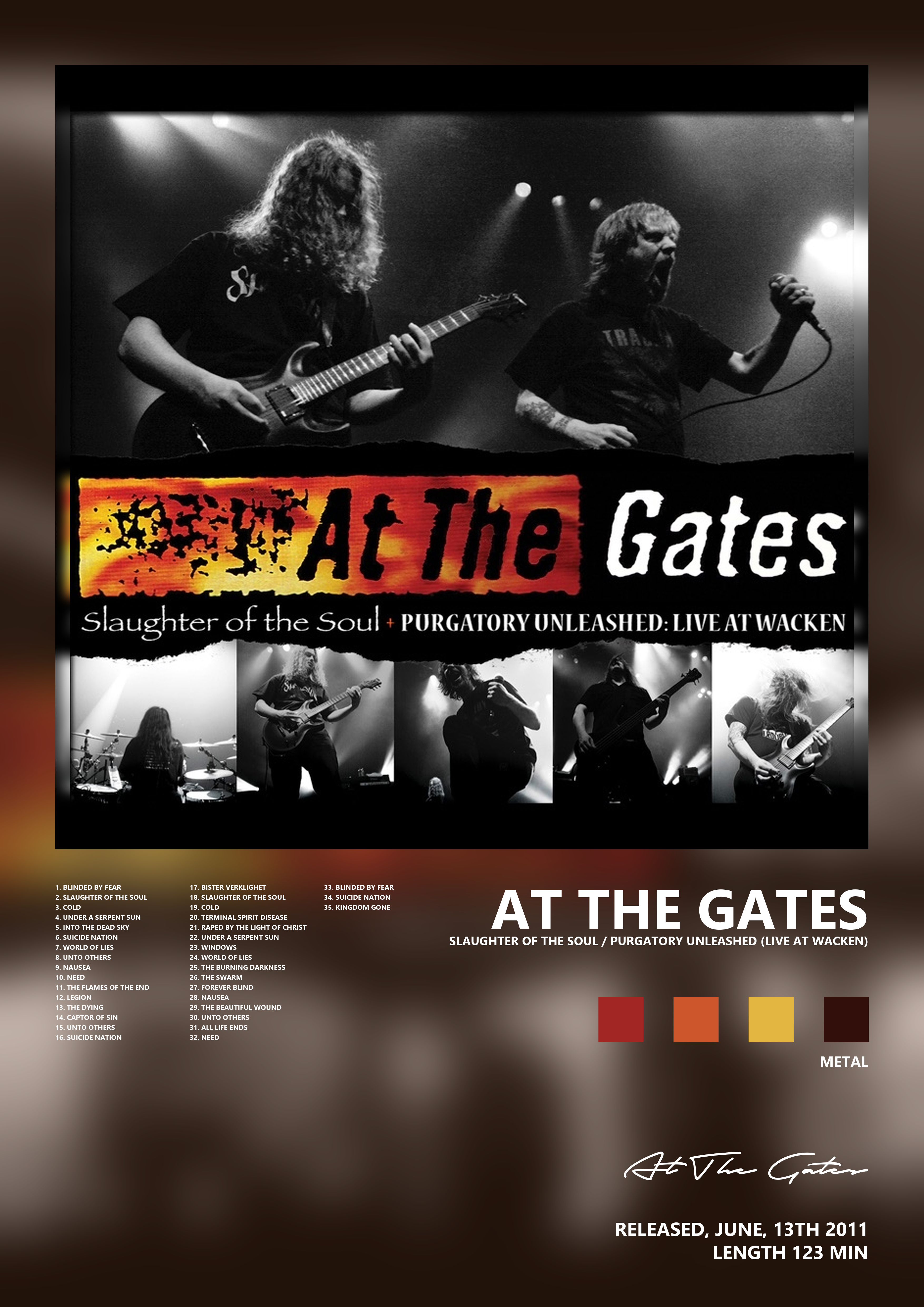 Music poster: At The Gates - Slaughter of the Soul Purgatory Unleashed Live At Wacken