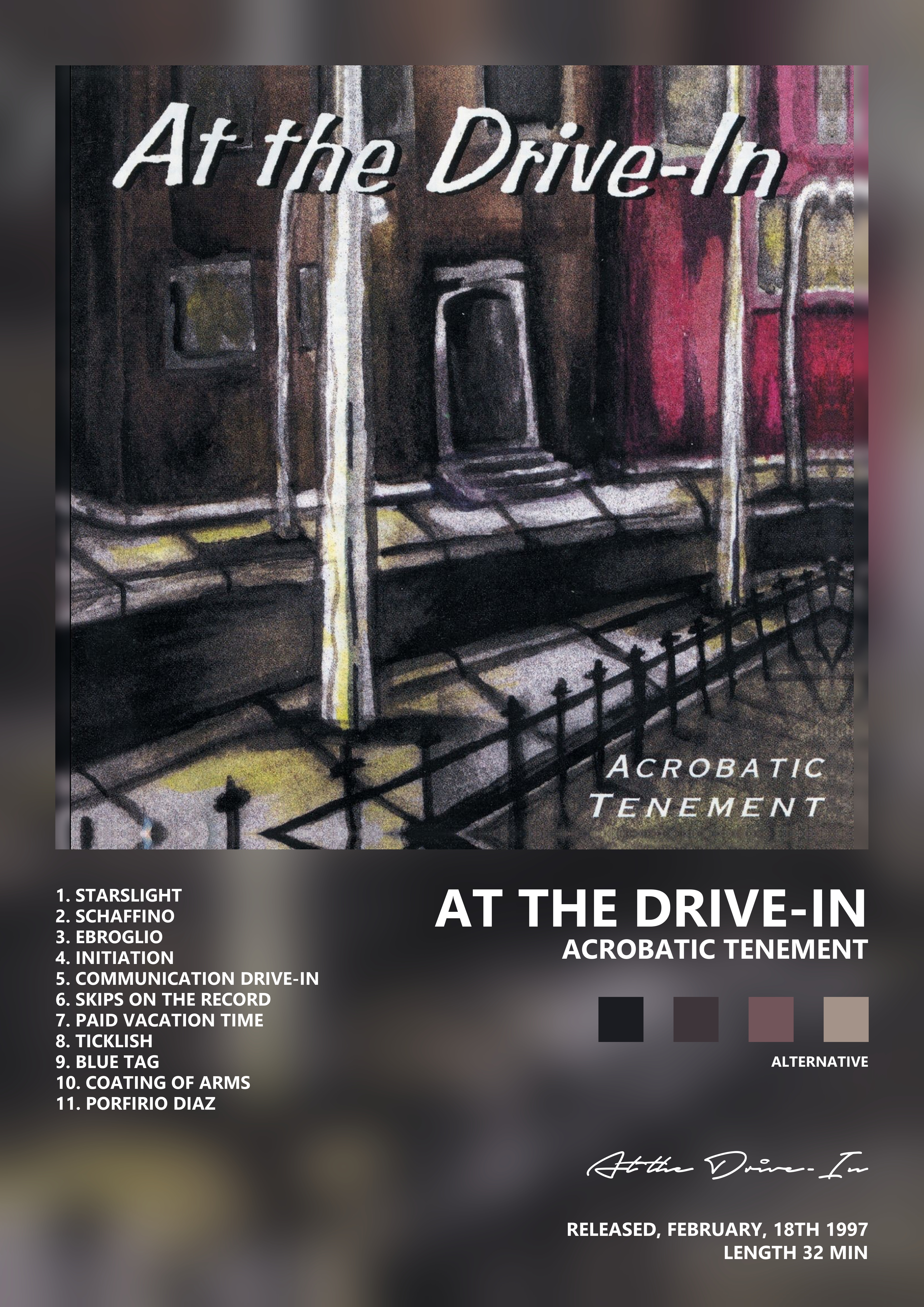 Music poster: At the Drive-In - Acrobatic Tenement