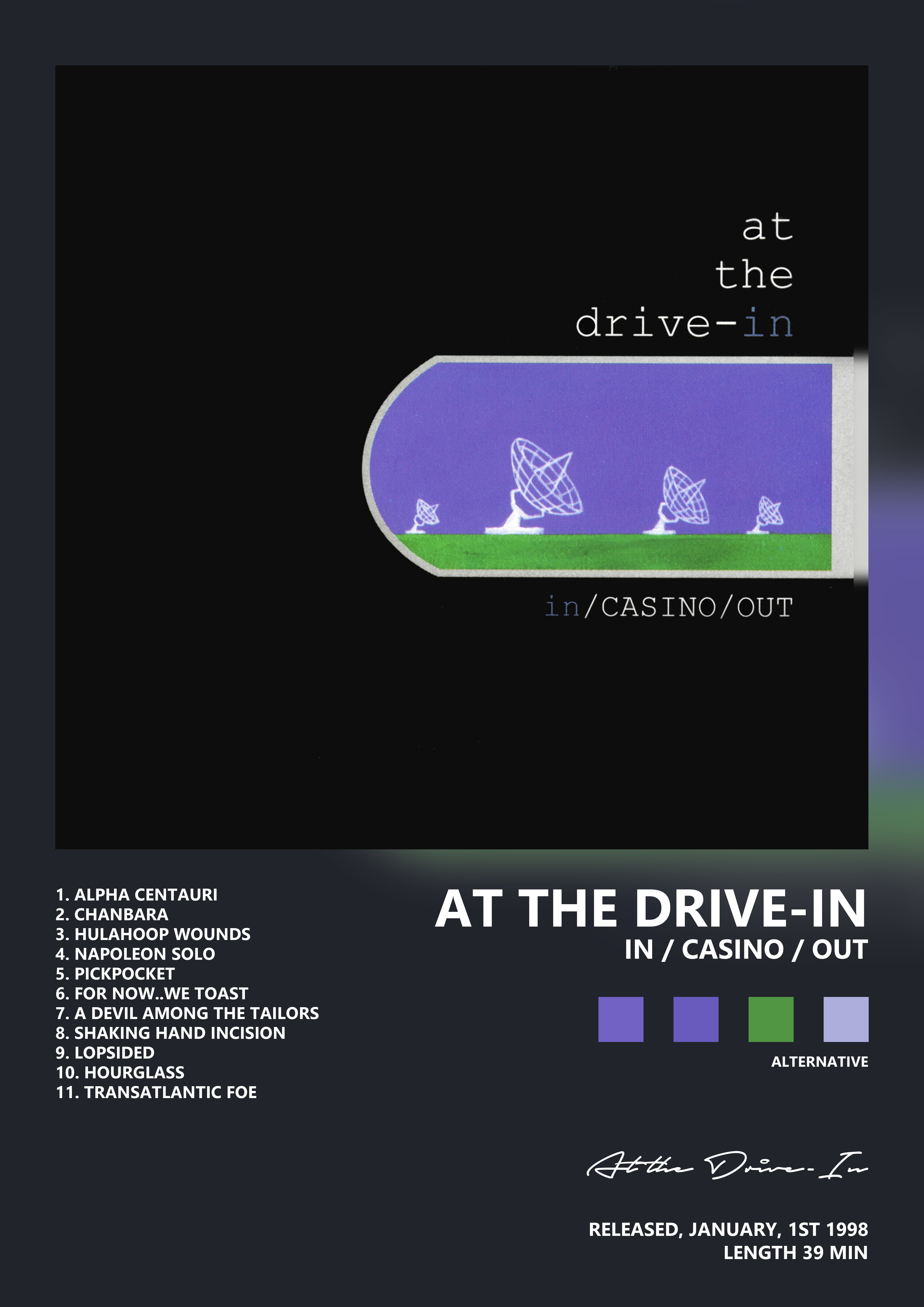 Music poster: At the Drive-In - In Casino Out