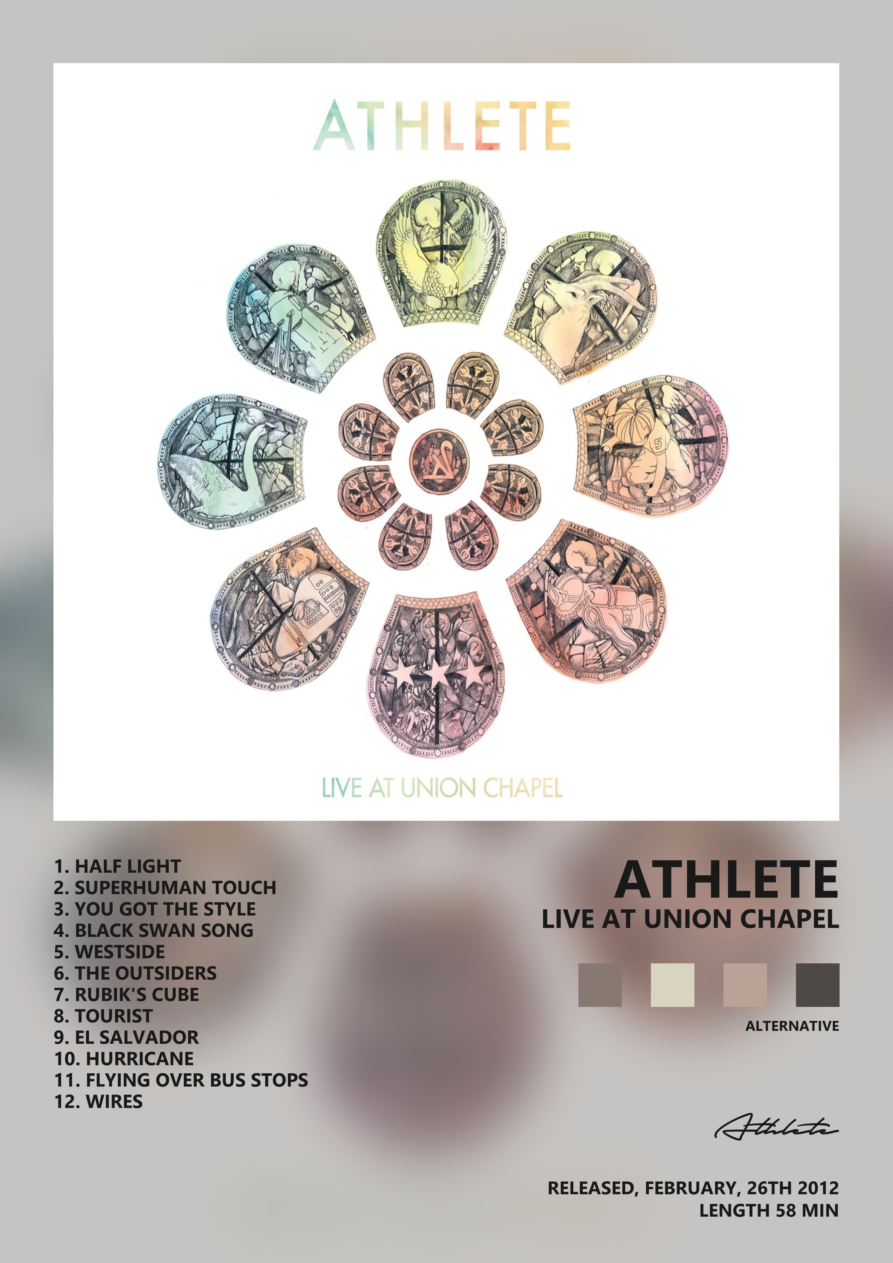 Music poster: Athlete - Live At Union Chapel