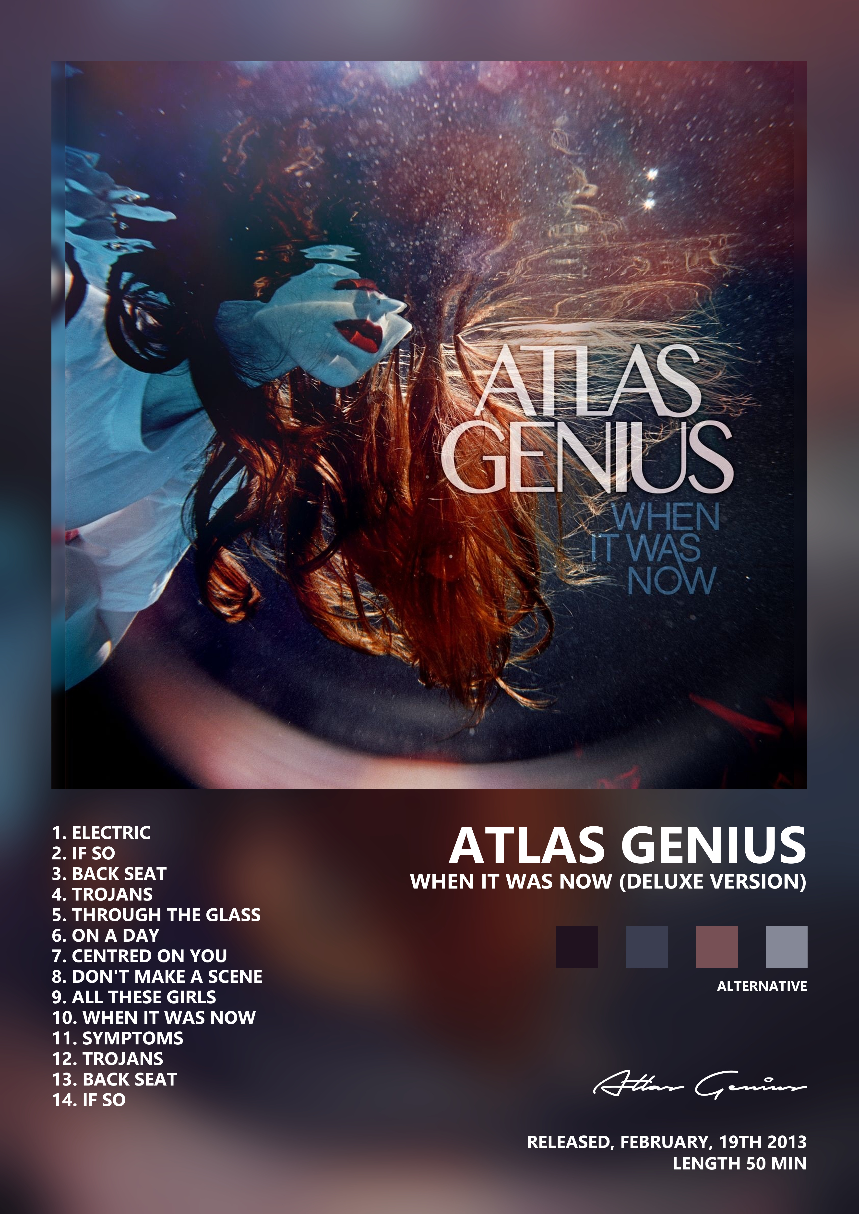 Music poster: Atlas Genius - When It Was Now Deluxe Version